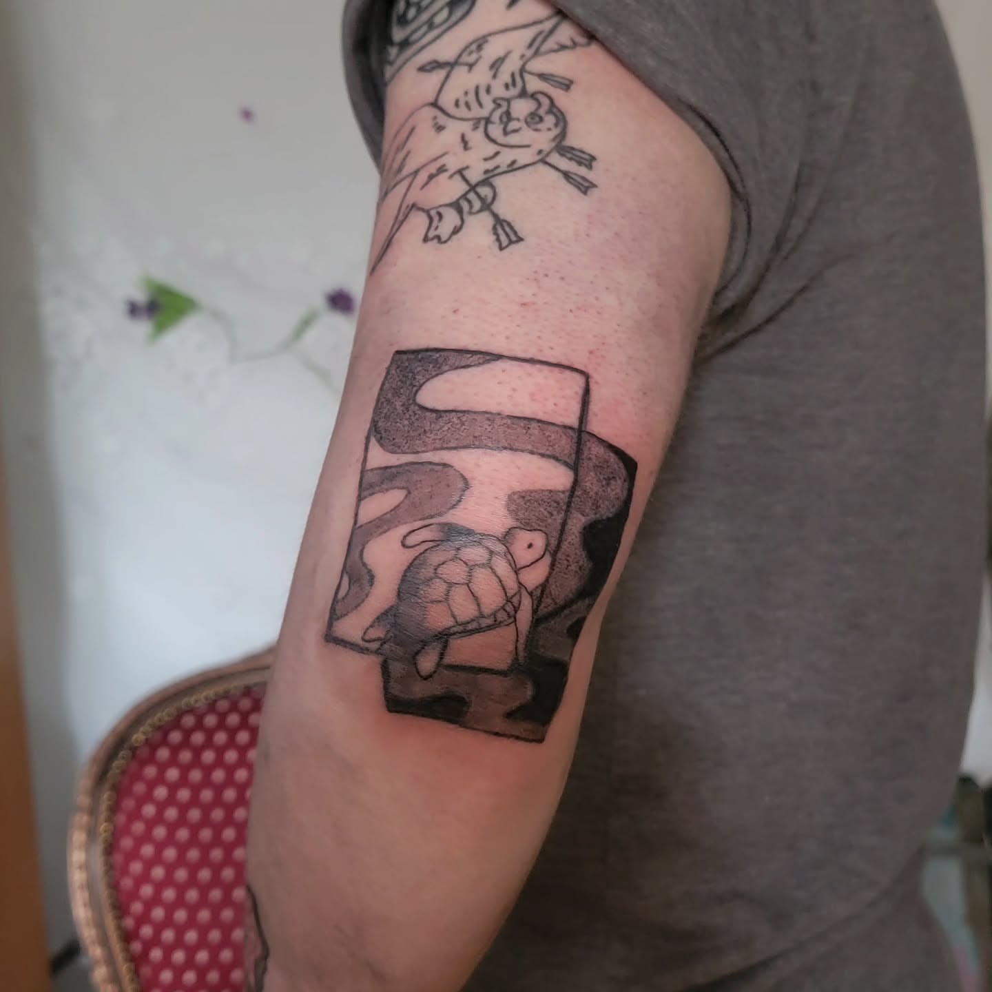 Tattoo by @satyrtattoos β dotwork, realism