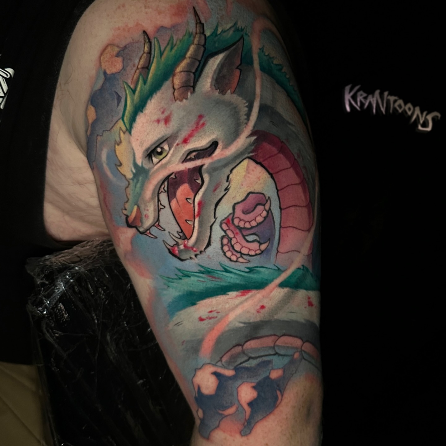 Dragon japanese irezumi tattoo on the shoulder by Jason