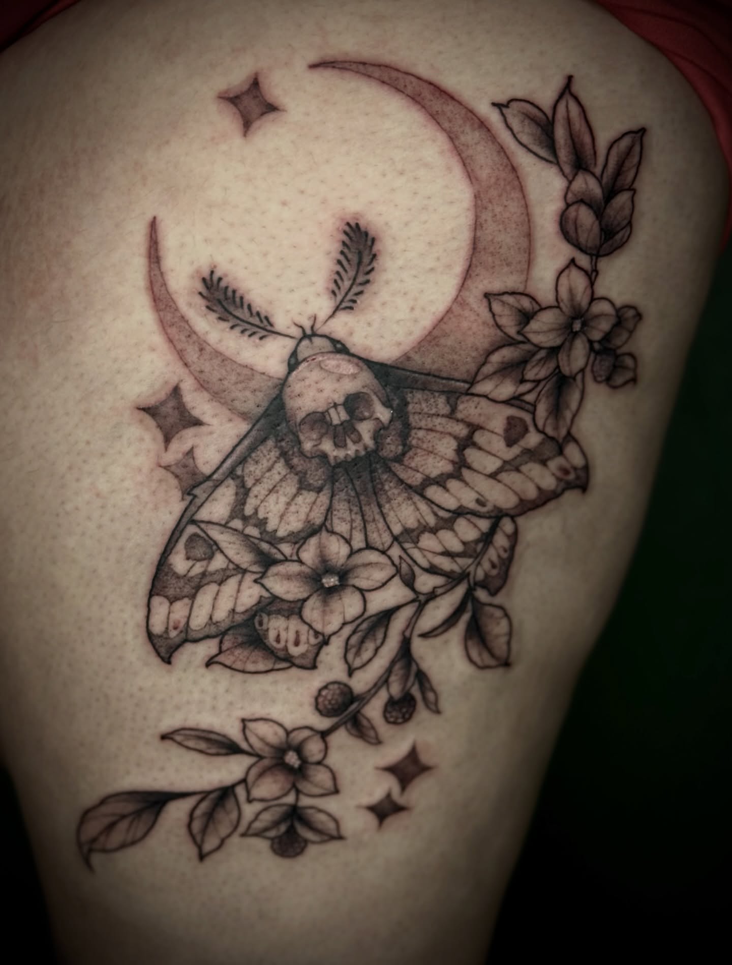 Tattoo by @new_erah_design — black_and_grey, dark_realism