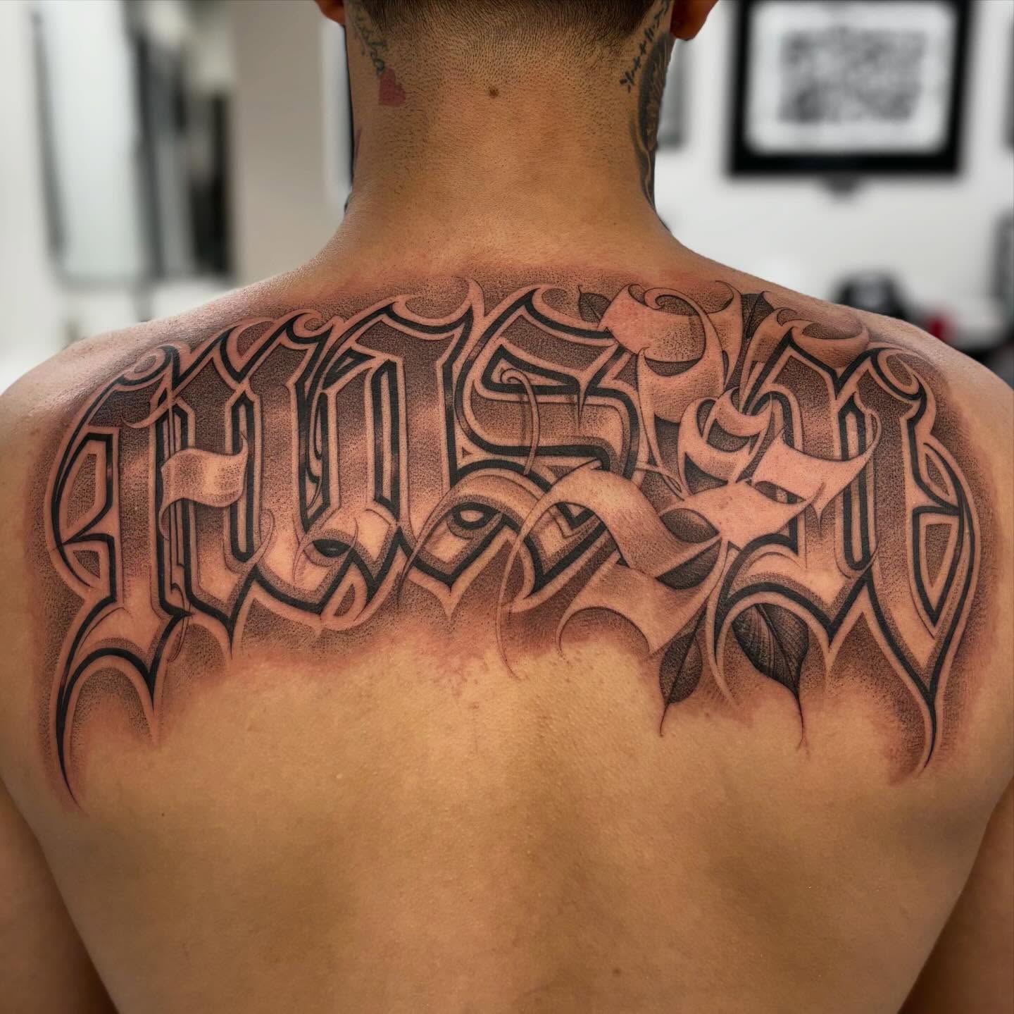 Tattoo by @ashtattooer — lettering_script
