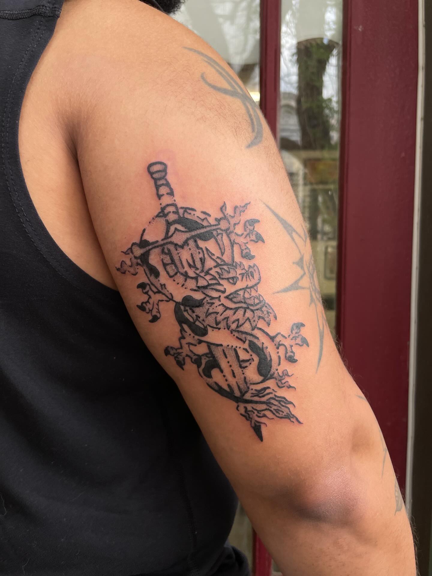 Tattoo by @mayhurtafly — black_and_grey
