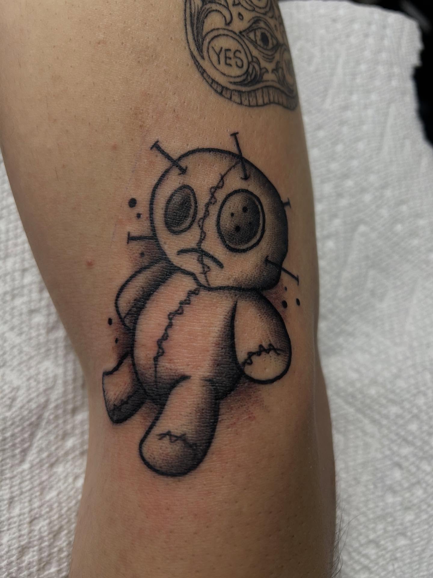 Tattoo by @skeletonkeytattoos — dotwork