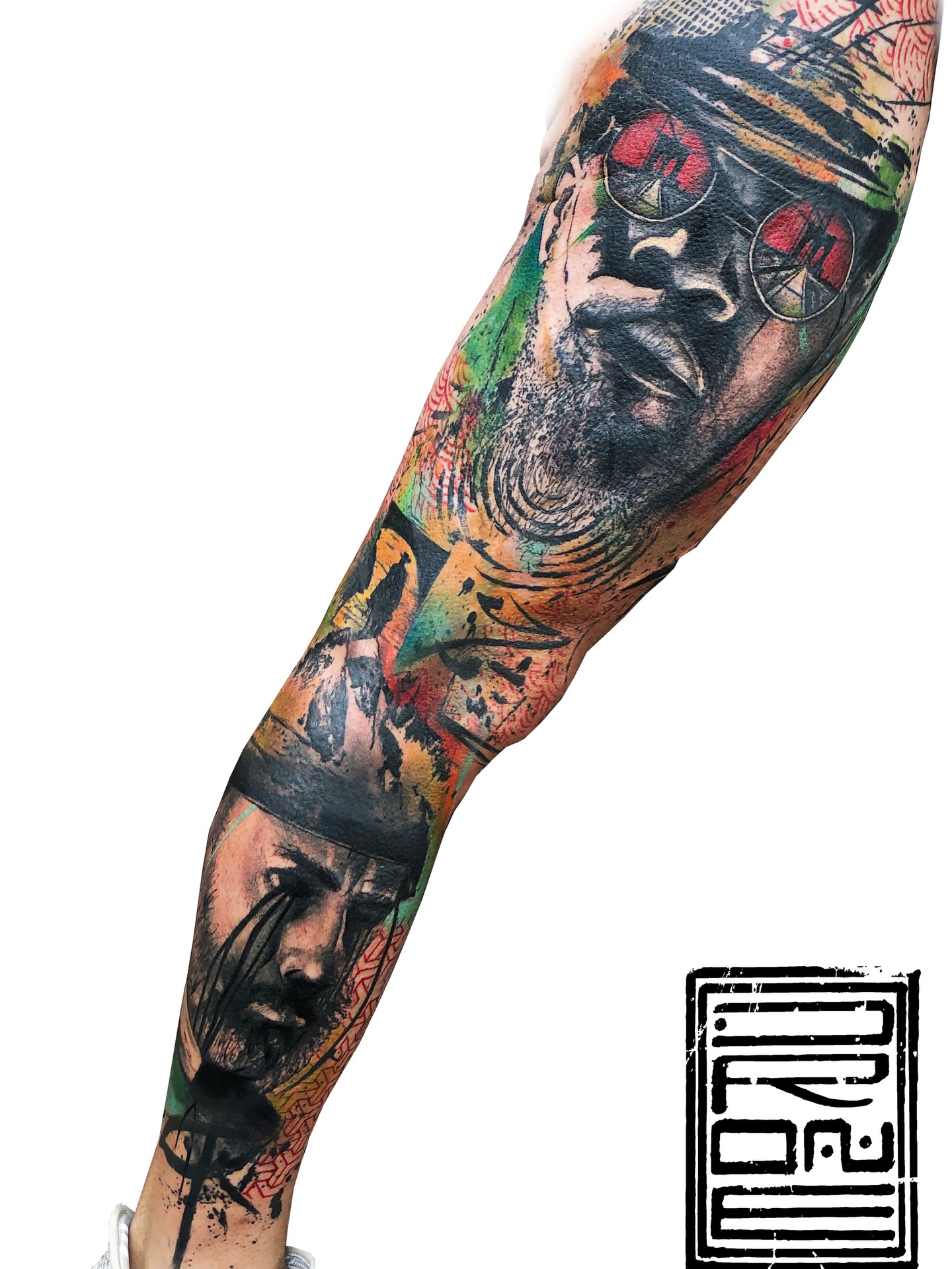 Portrait realism tattoo on the forearm by Georgios Papadopoulos Tattoo Artist Los