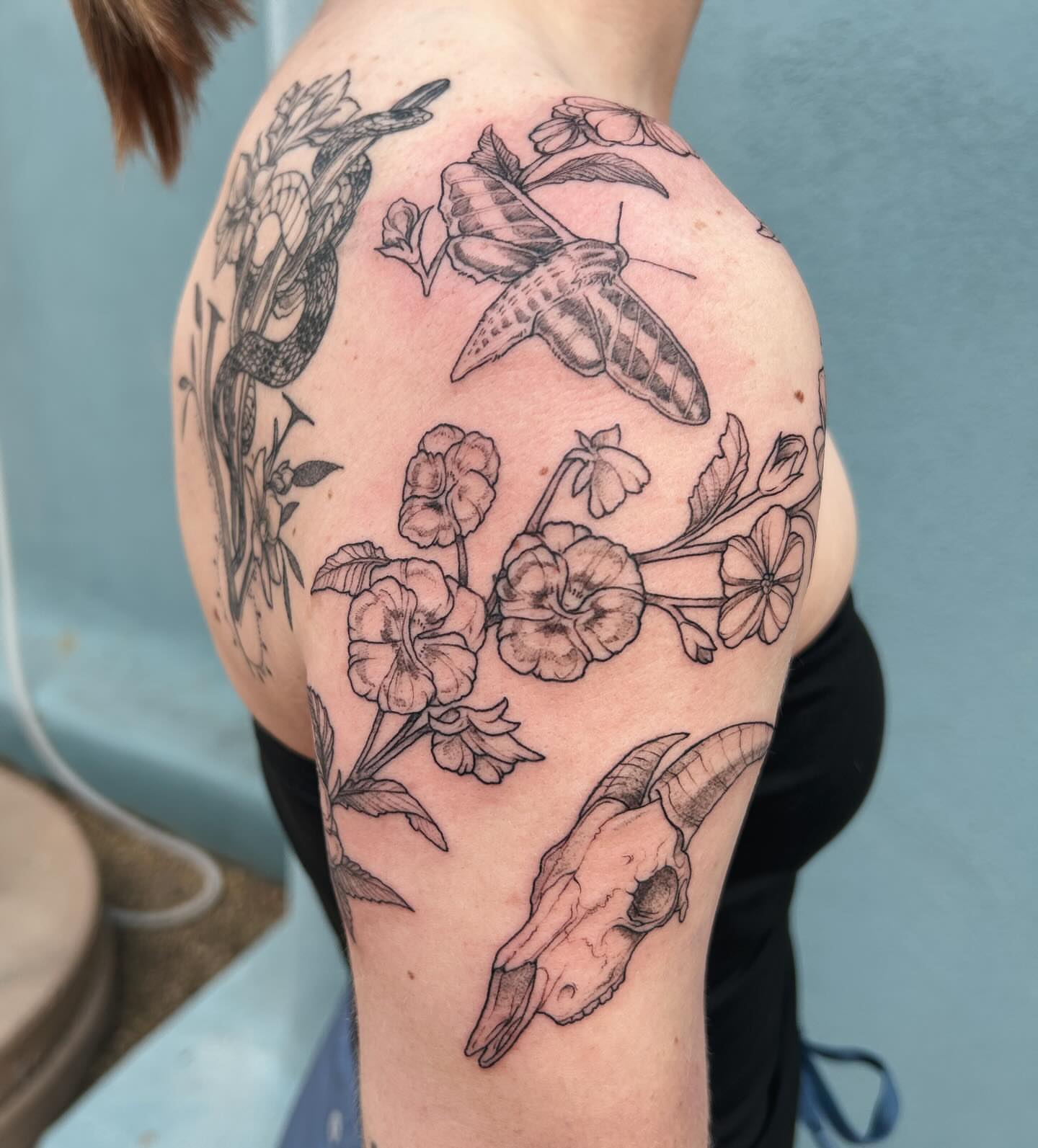 Tattoo by @littlebird_ink — black_and_grey, realism