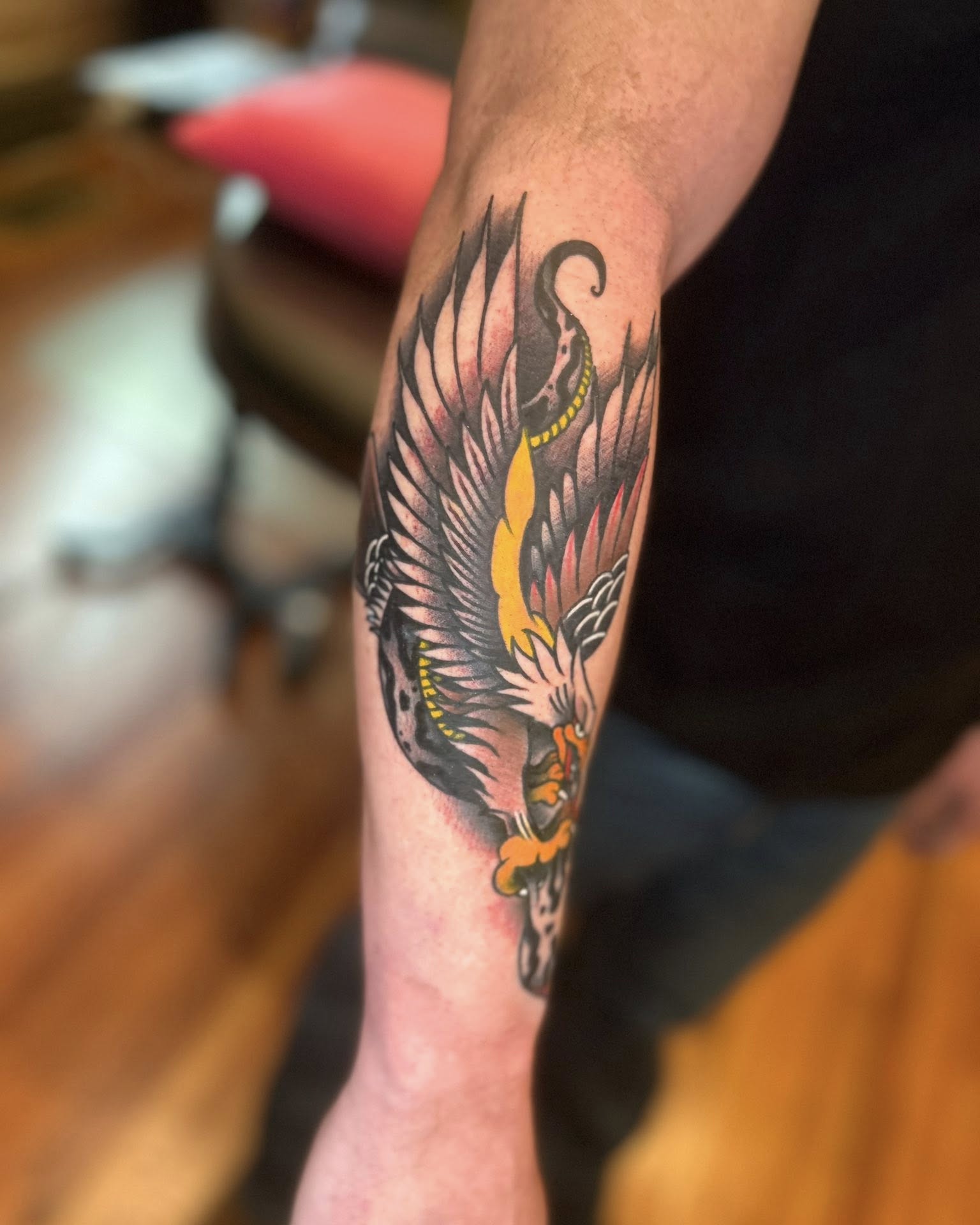 Tattoo by @daemiondesign — american_traditional, neo_traditional