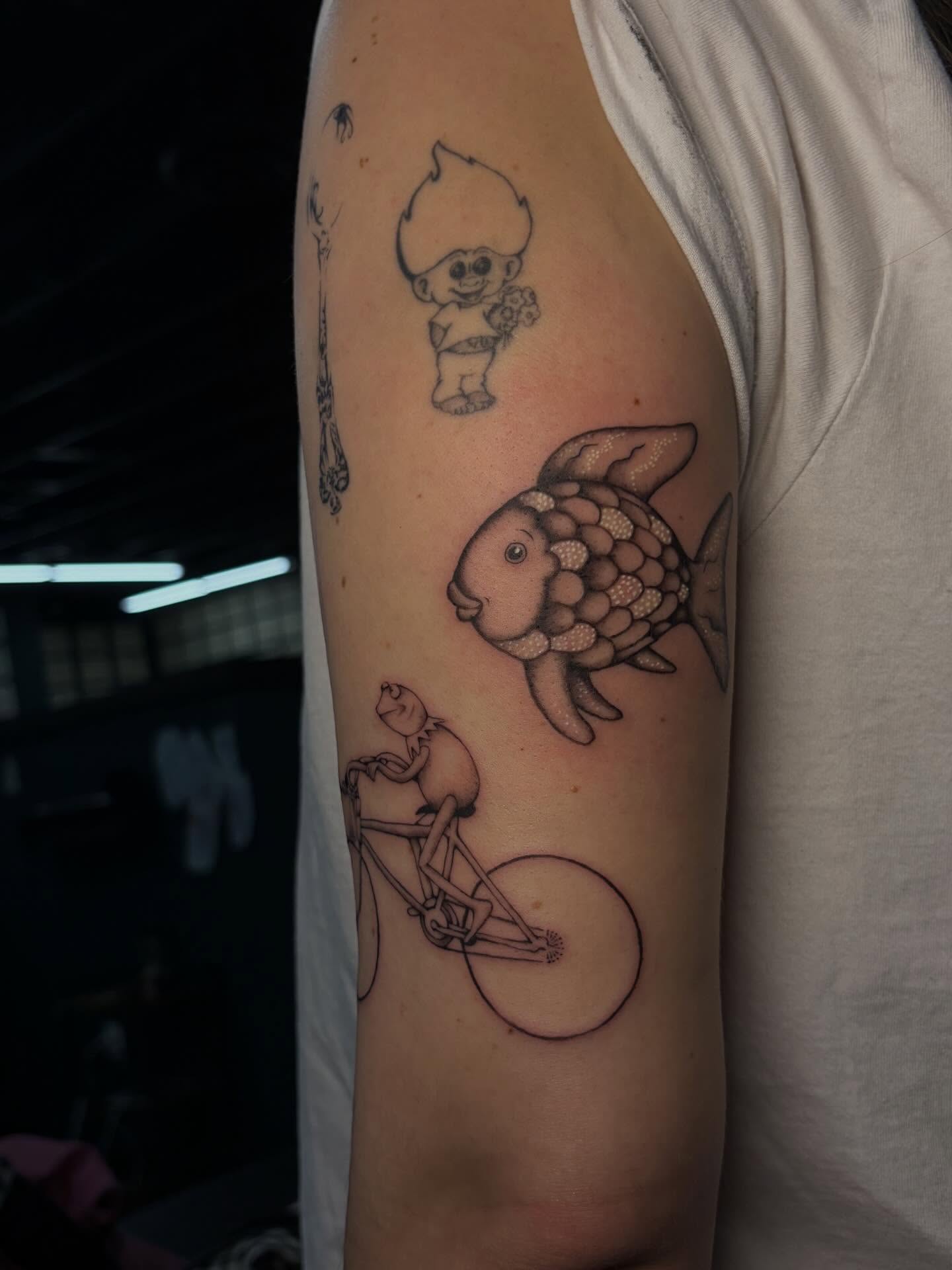 Tattoo by @sexyratpotion — dotwork, realism