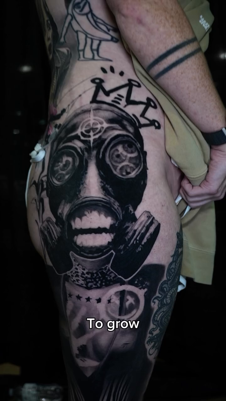 Tattoo by @inkbylexi — blackwork, dark_realism