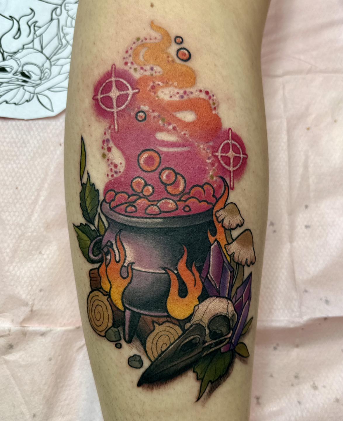Tattoo by @all_buttered_up โ dotwork, realism