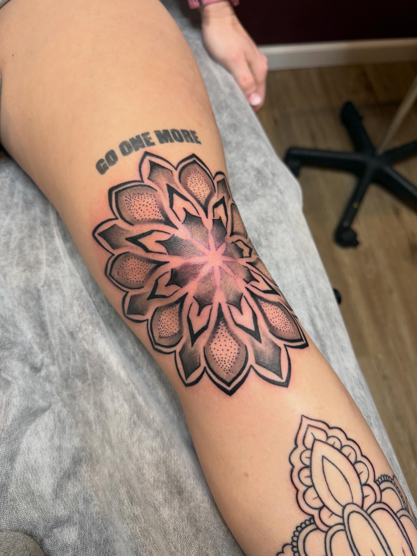 Tattoo by @tattoosbyfe — dotwork, geometric