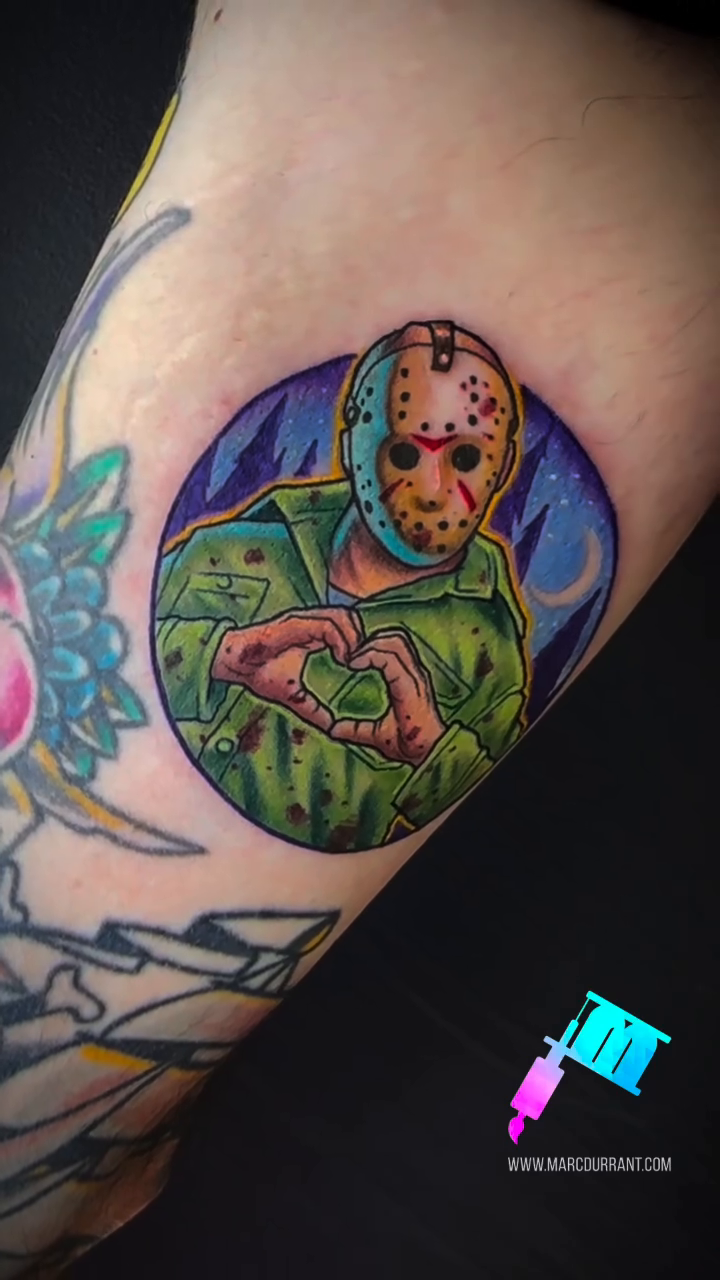 Tattoo by @marcdurrant — new_school, trash_polka