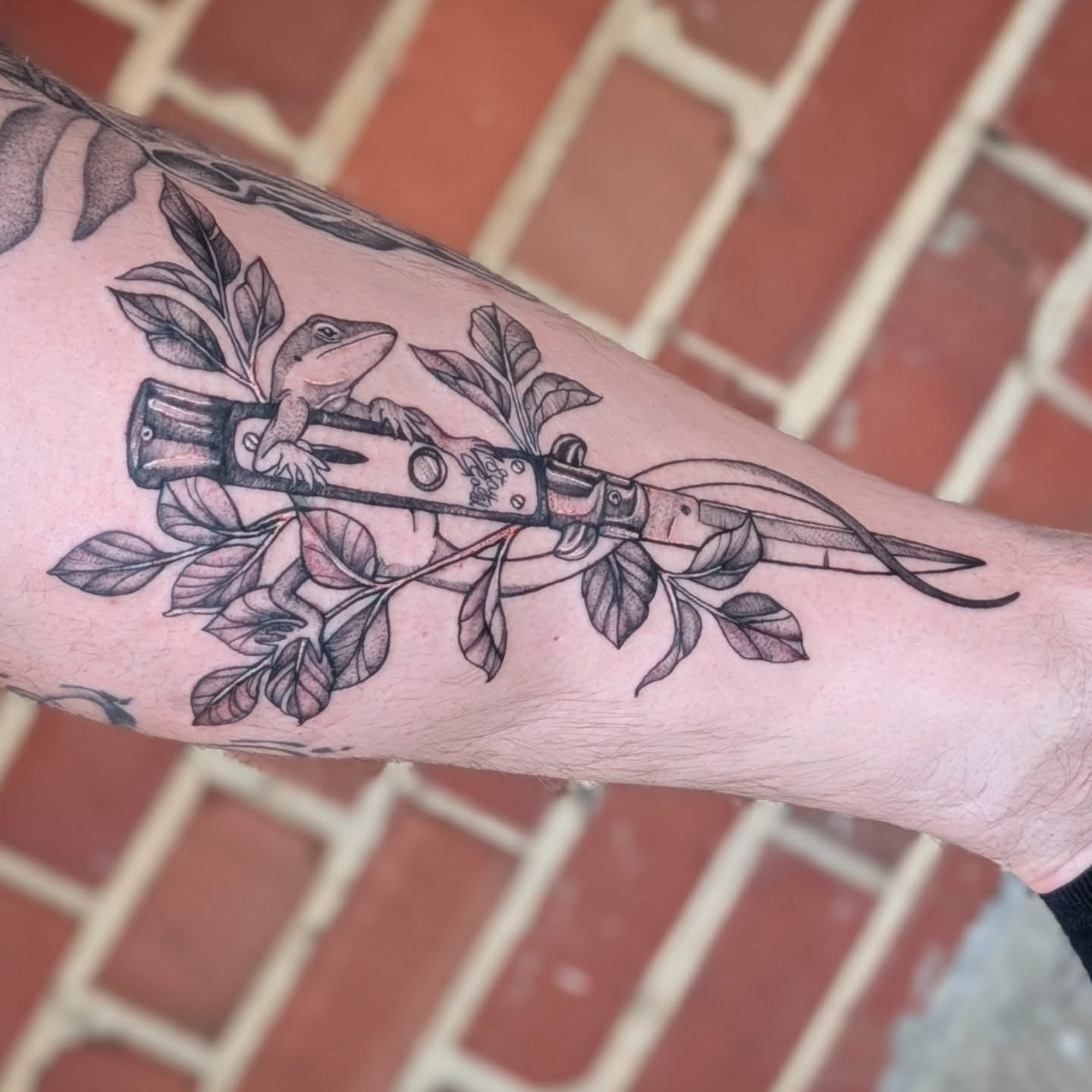 Tattoo by @crybabygoblin666 โ black_and_grey, realism