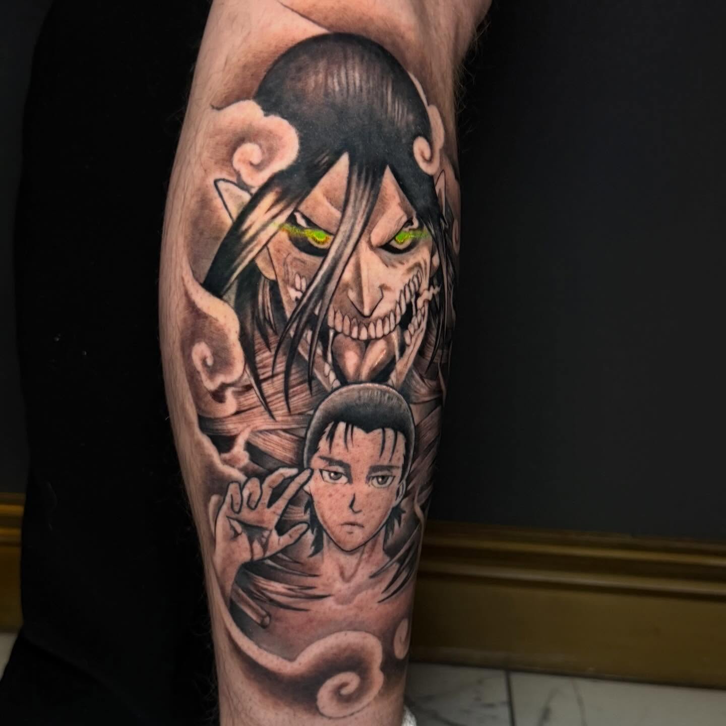 Tattoo by @tiptopartist — dark_realism, anime