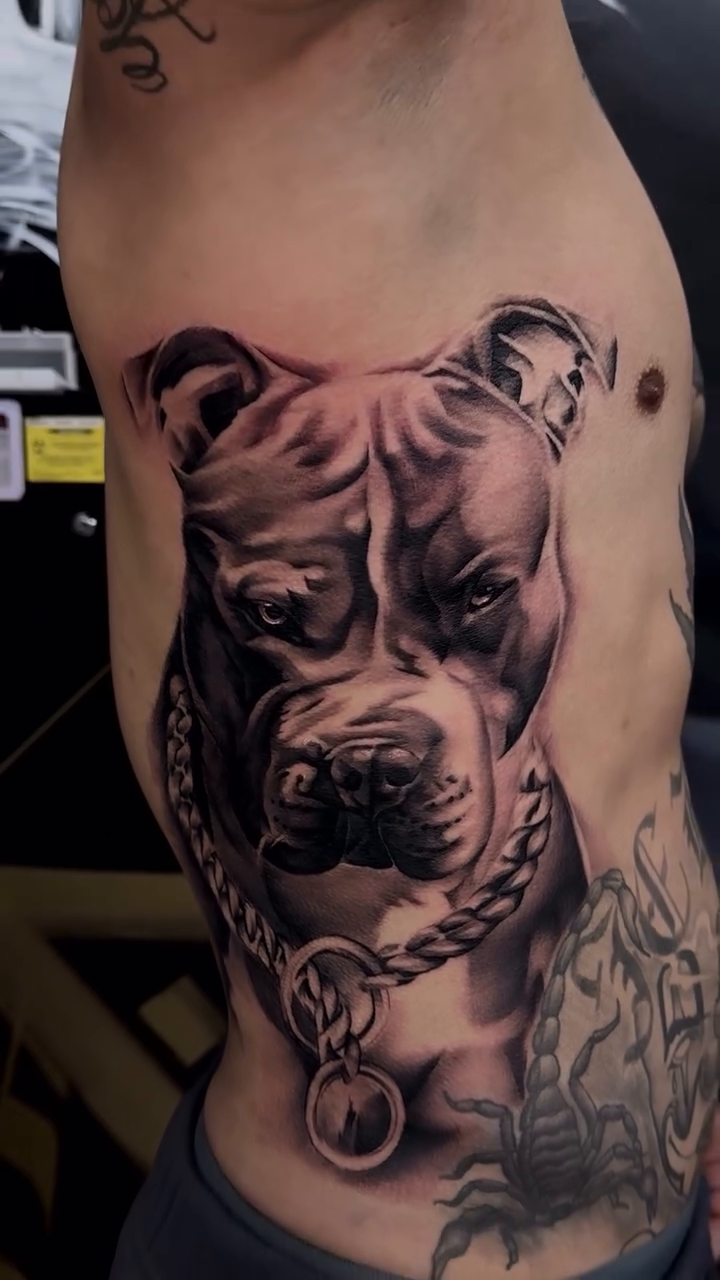 Tattoo by @alinas_tattoos β realism, black_and_grey