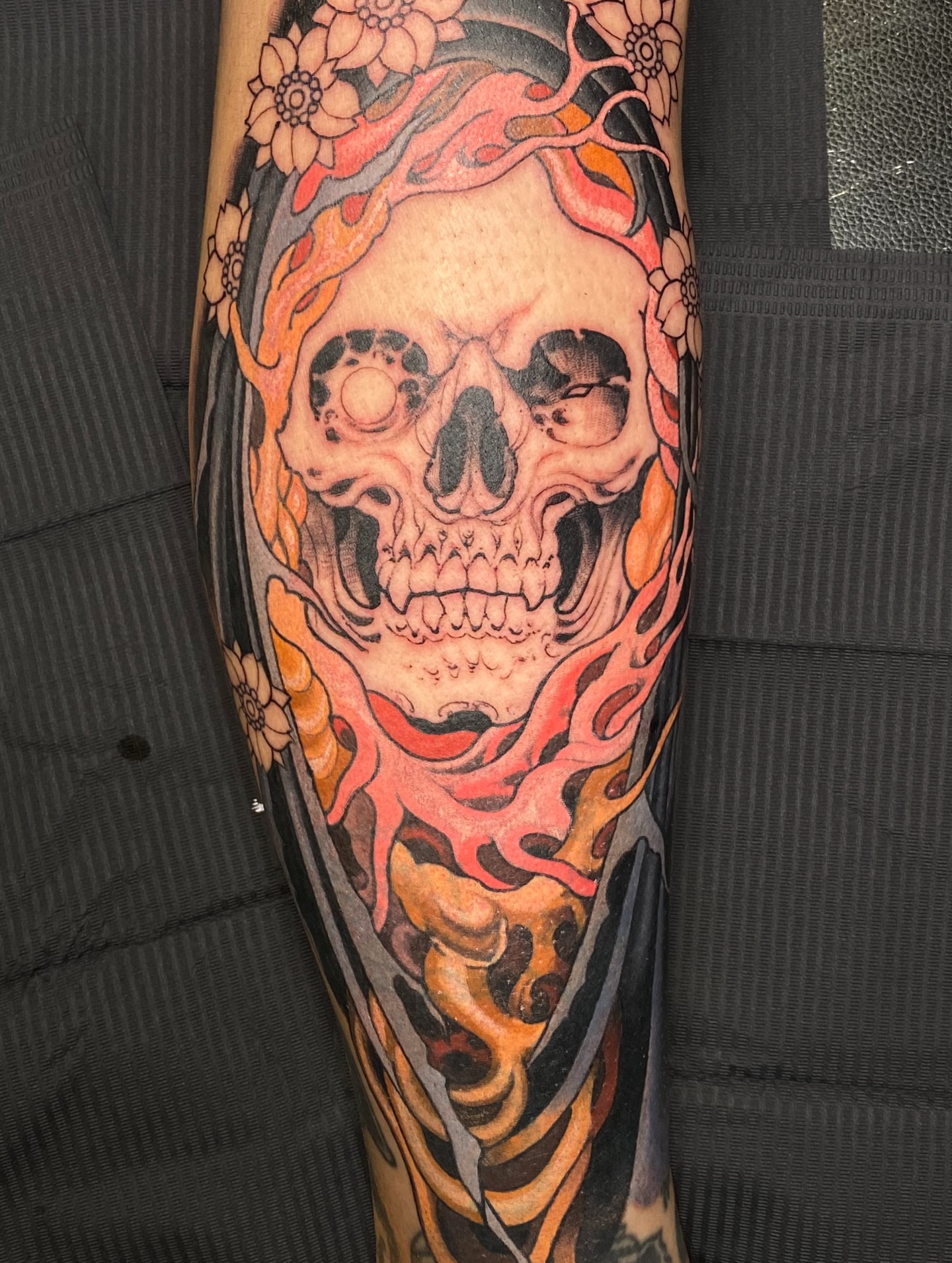 Tattoo by @aaronriddletattoos — american_traditional, dotwork