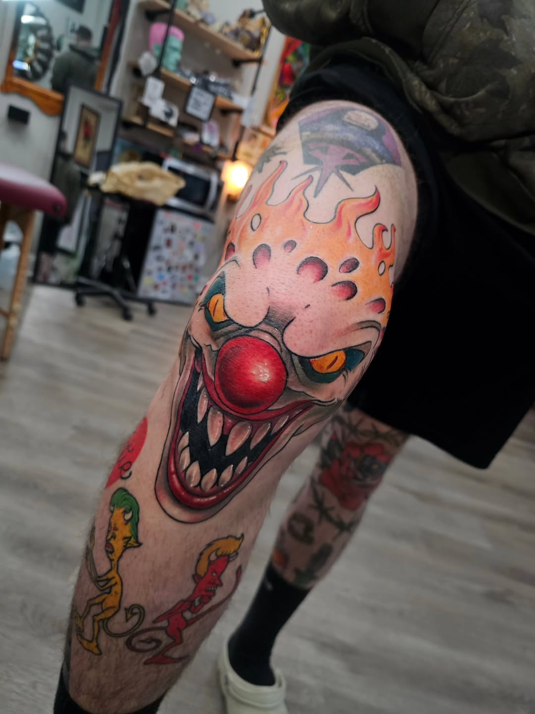 Tattoo by @stampygoblyn — new_school, trash_polka