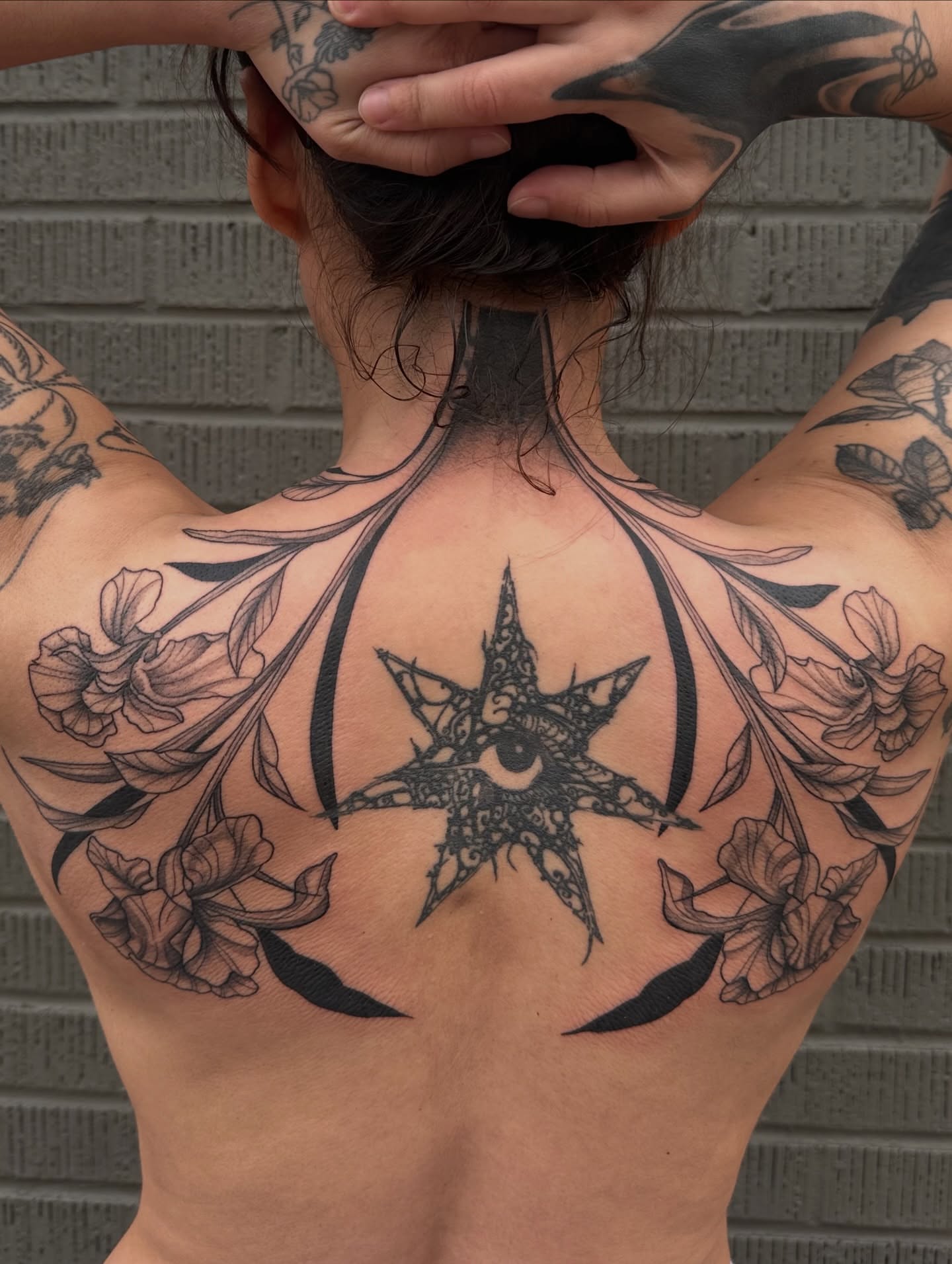 Tattoo by @fathertats โ black_and_grey, geometric