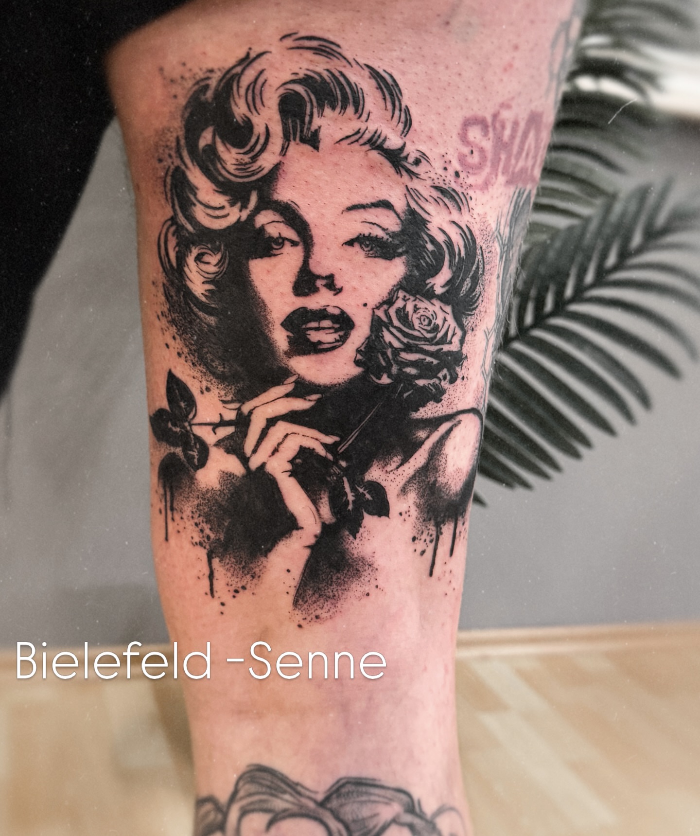 Marilyn monroe realism tattoo on the forearm by Die Ivo, Bielefeld, Germany