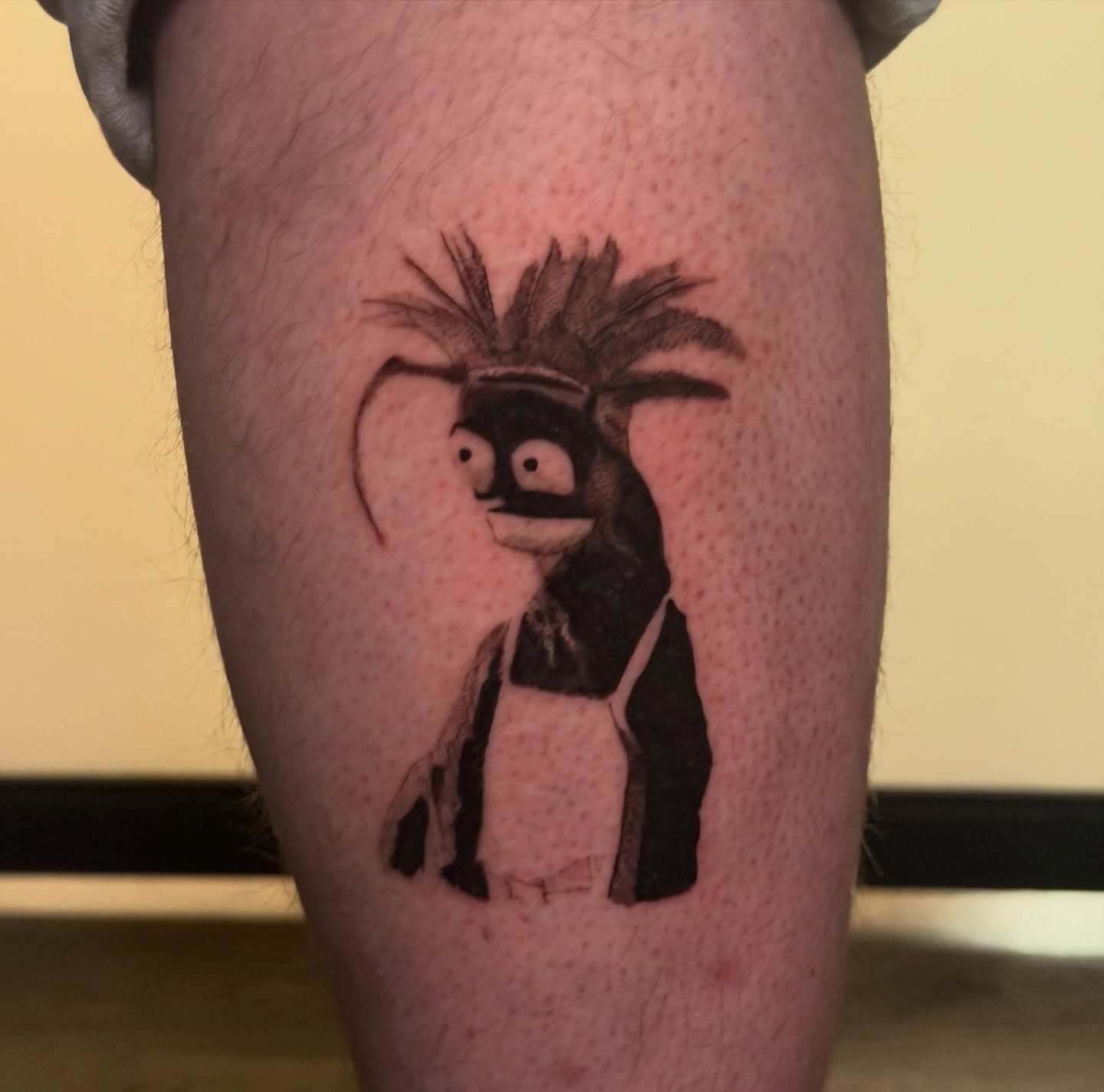 Orc character black and grey tattoo on the forearm by Alaska