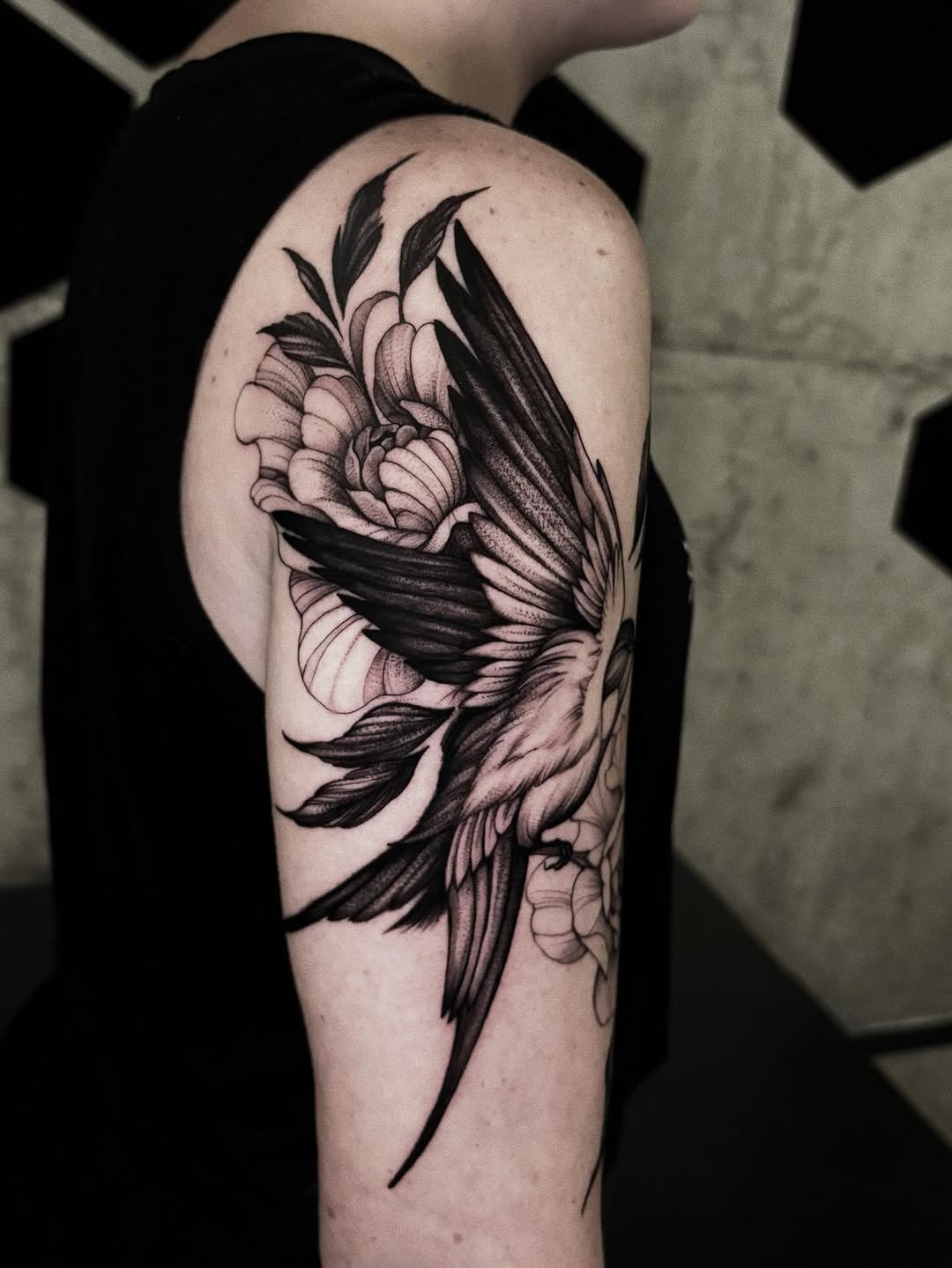 Tattoo by @haileypaetztattoos — black_and_grey, realism