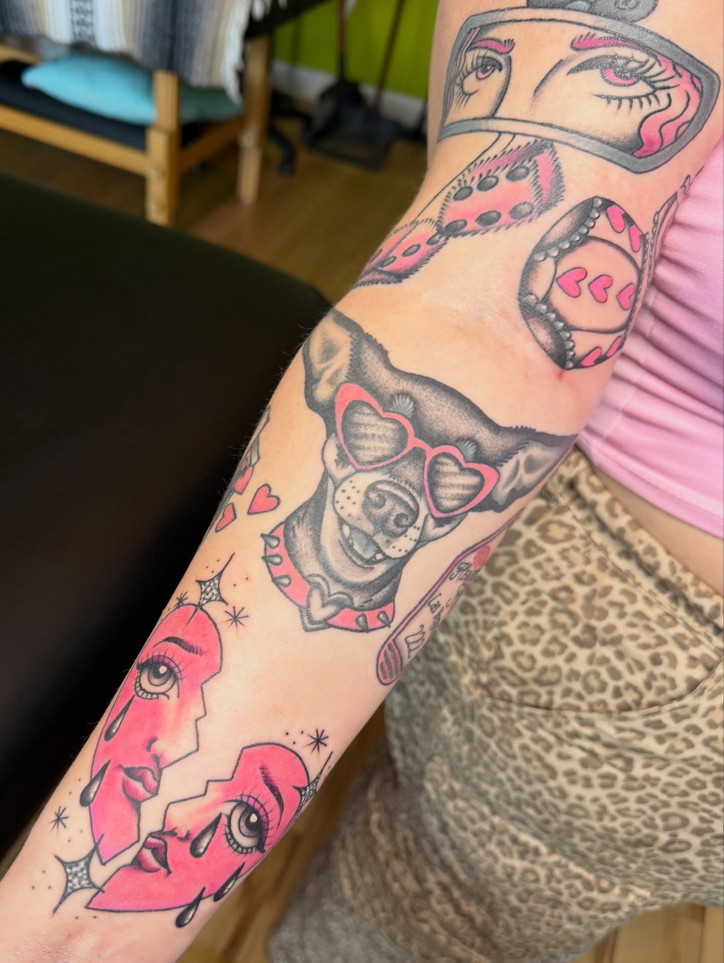 Tattoo by @taylormade_tst — american_traditional, trash_polka