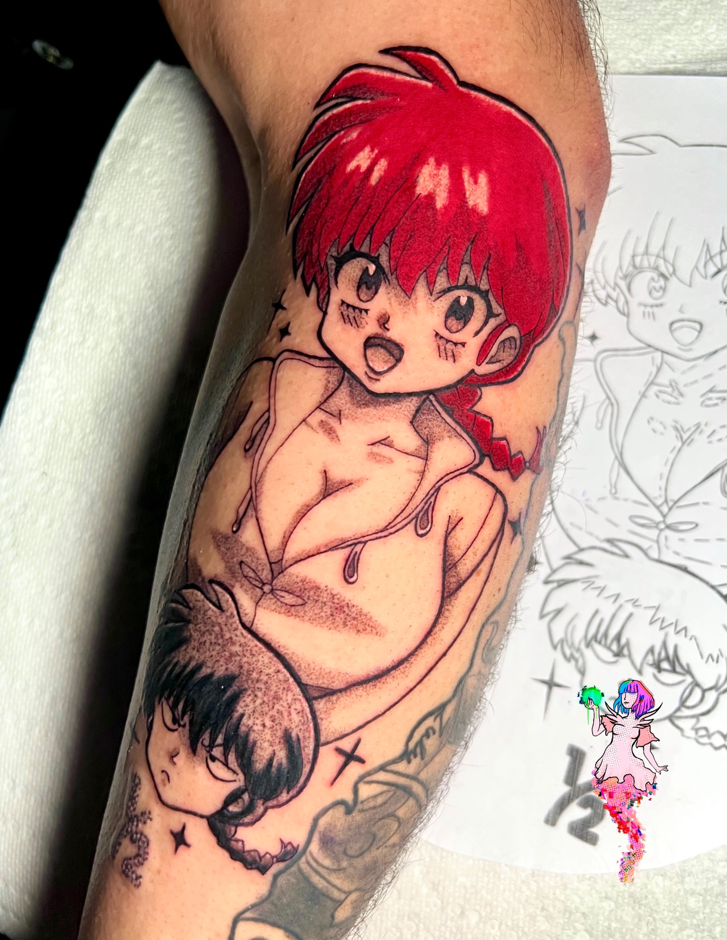 Tattoo by @aguaviva.tattoos — anime