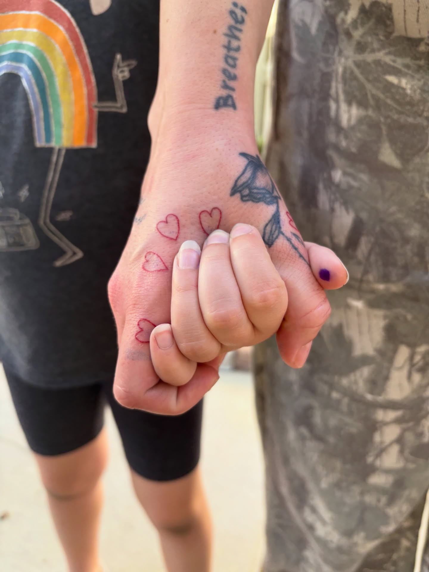 Heart dotwork tattoo on the hand by Cece, Las Vegas, Nevada