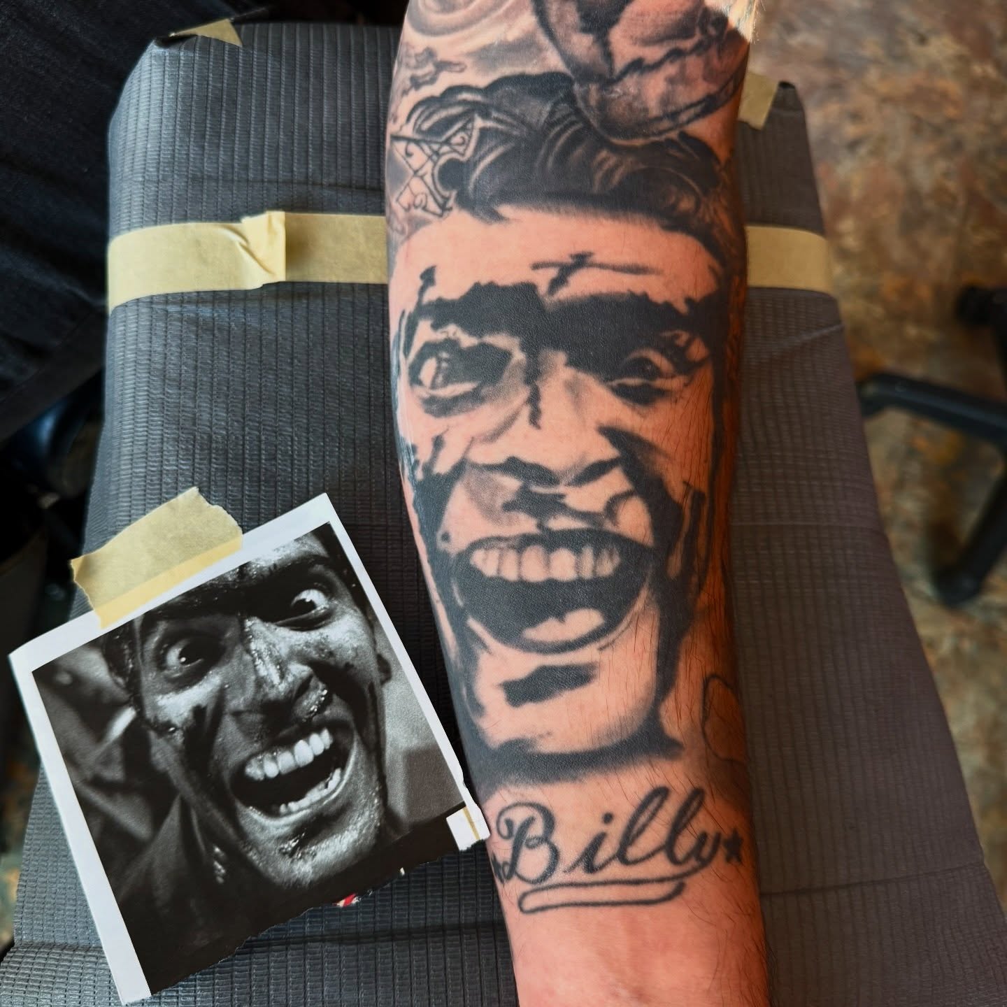 Tattoo by @derracula — black_and_grey