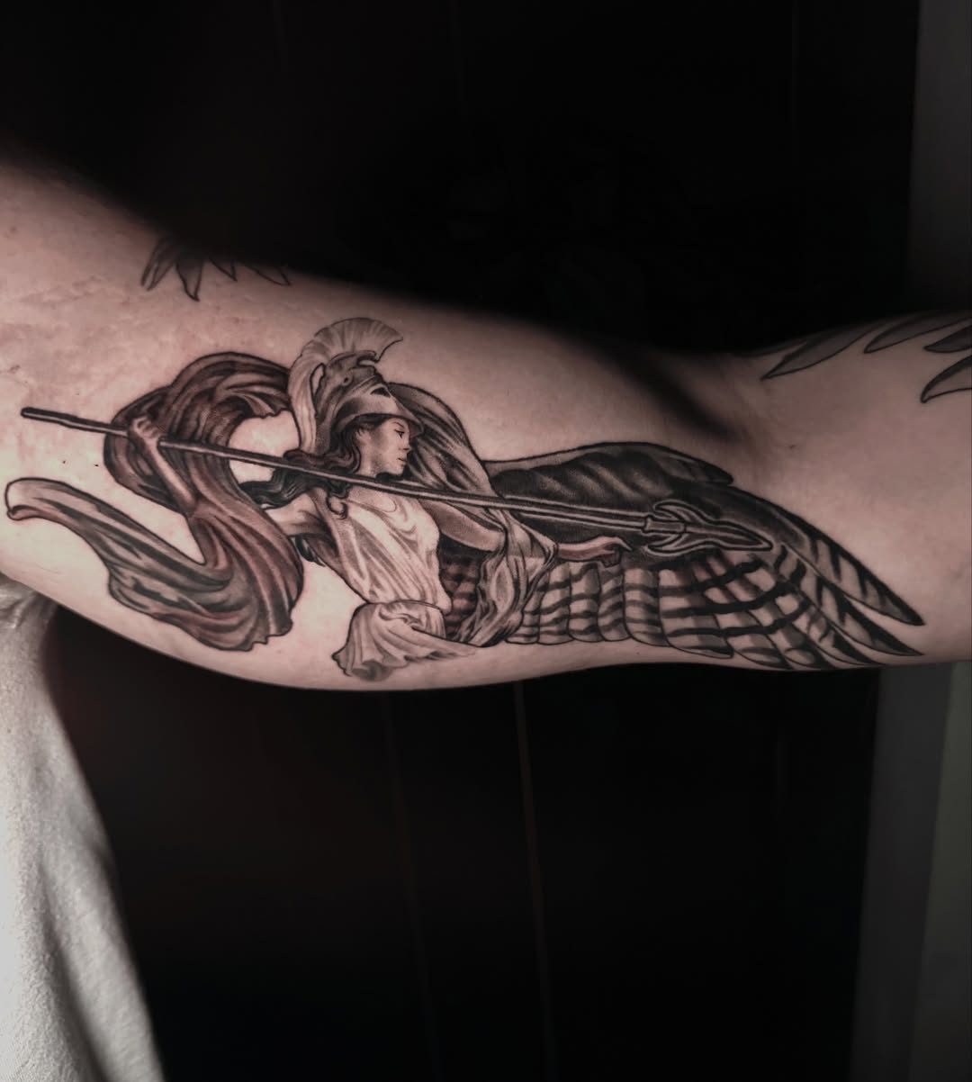 Tattoo by @hawkstattoo_ — realism, black_and_grey