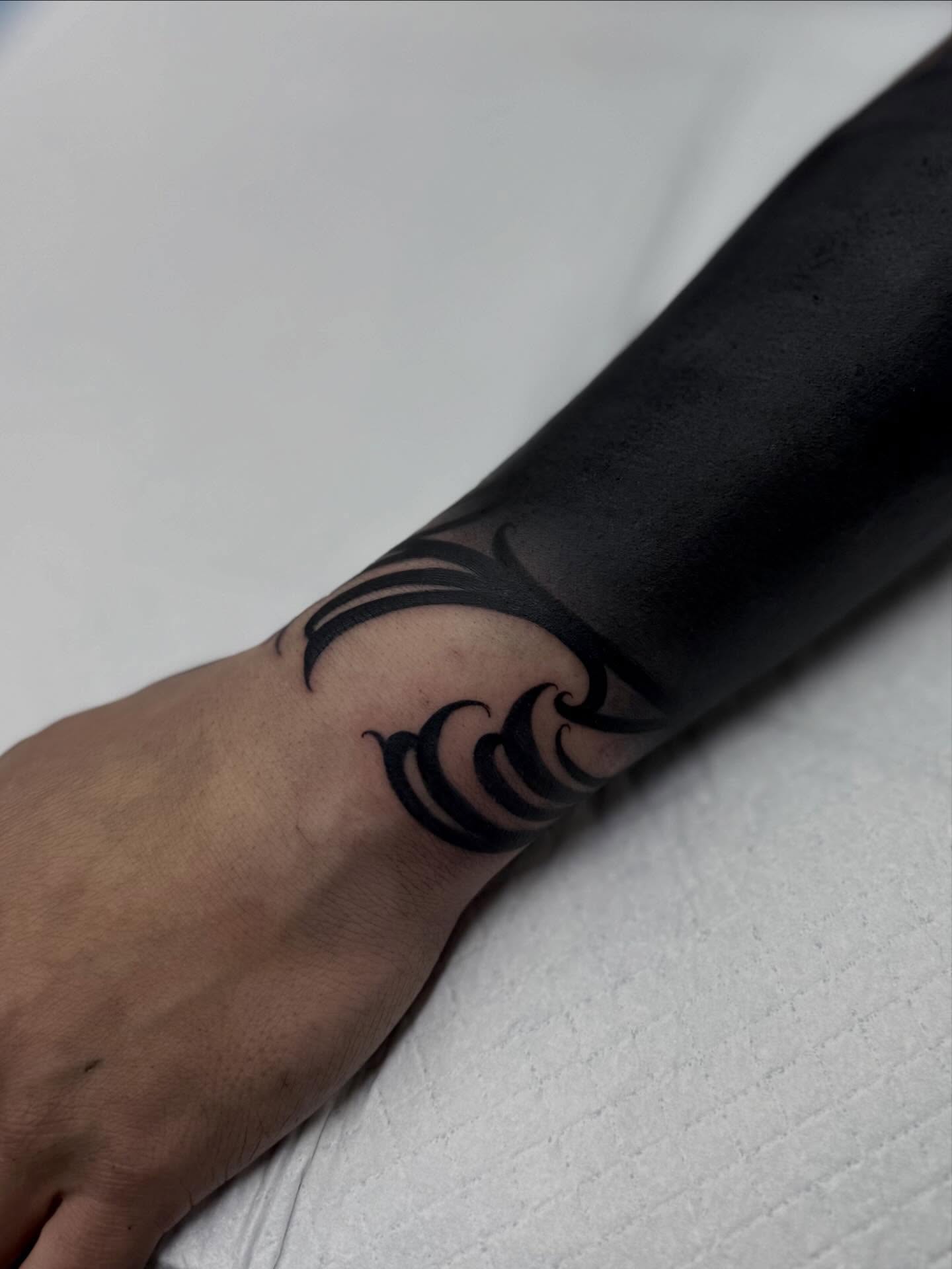 Tribal swirls tribal tattoo by Jess