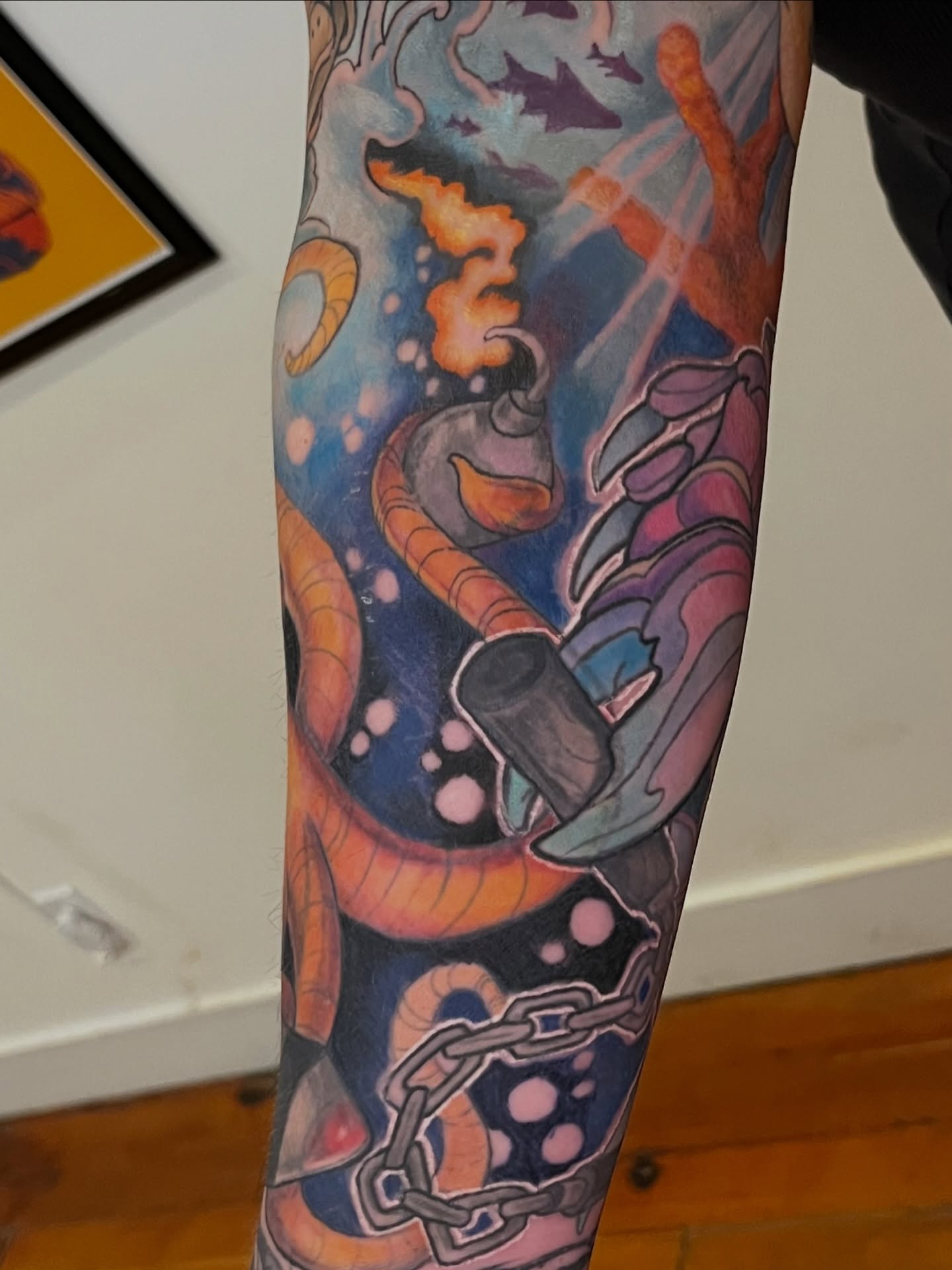 Tattoo by @madbowen.tattoos — dotwork, surrealism