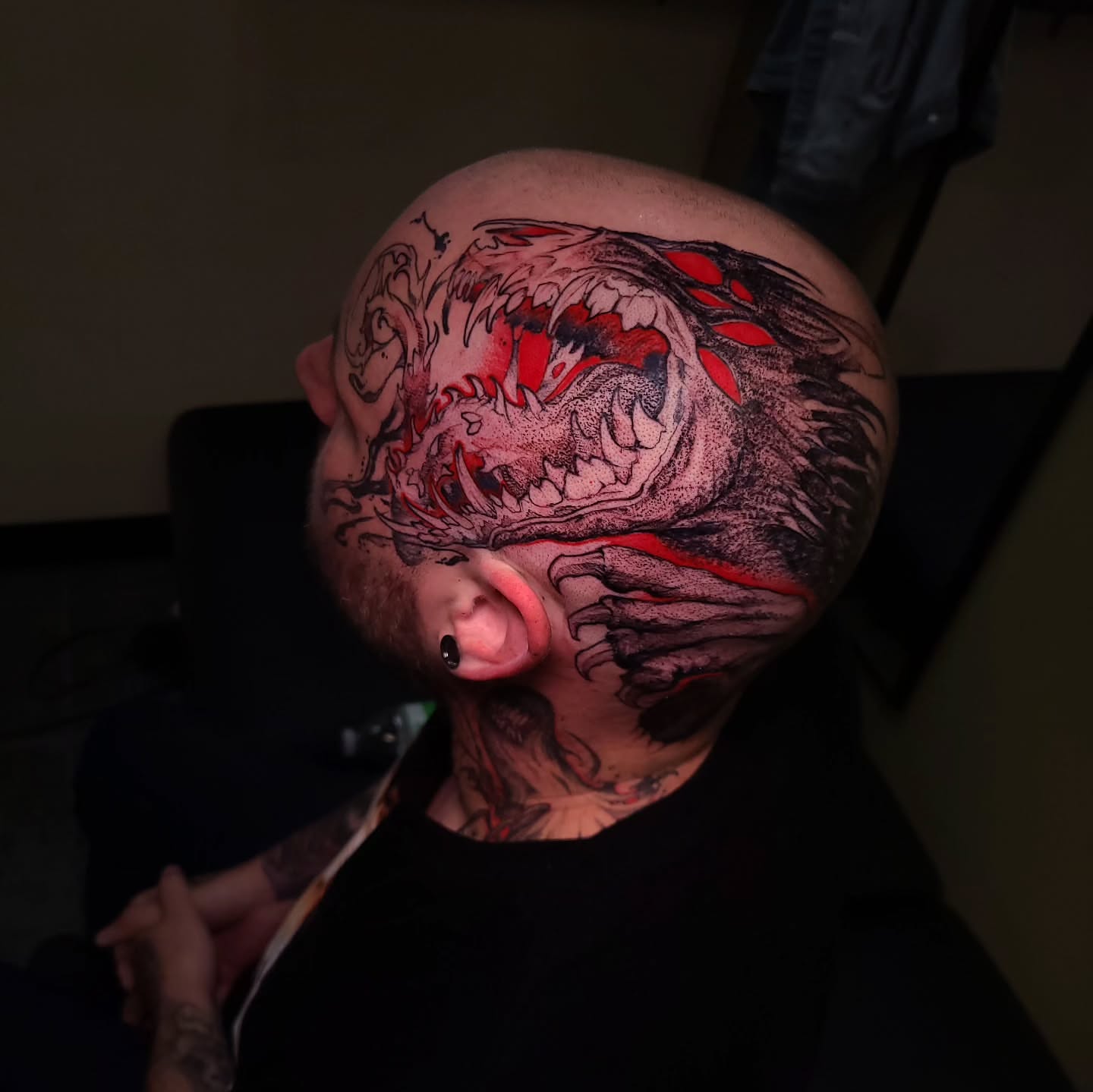 Tattoo by @boxofguts — dotwork, dark_realism