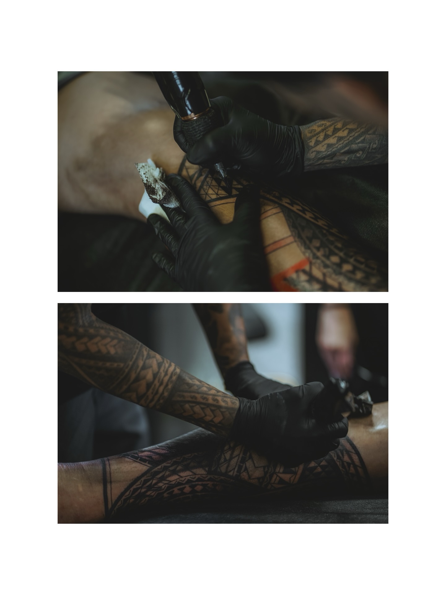 Tribal pattern tribal tattoo on the upper arm by TATTOOS by DESMOND