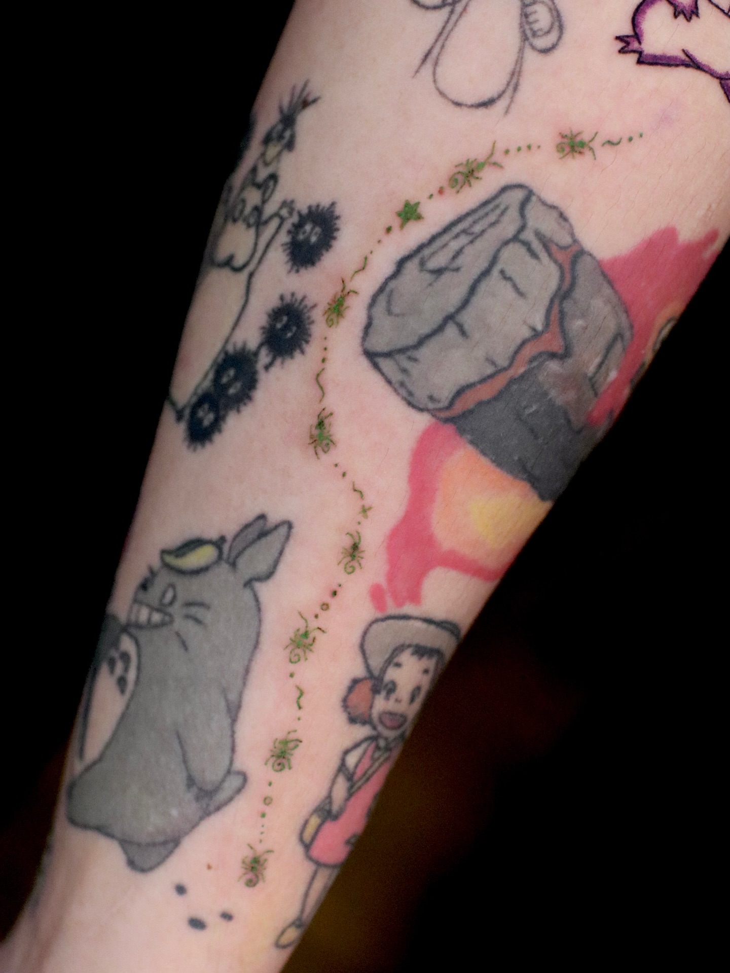 Tattoo by @pinking__tt — dotwork, anime