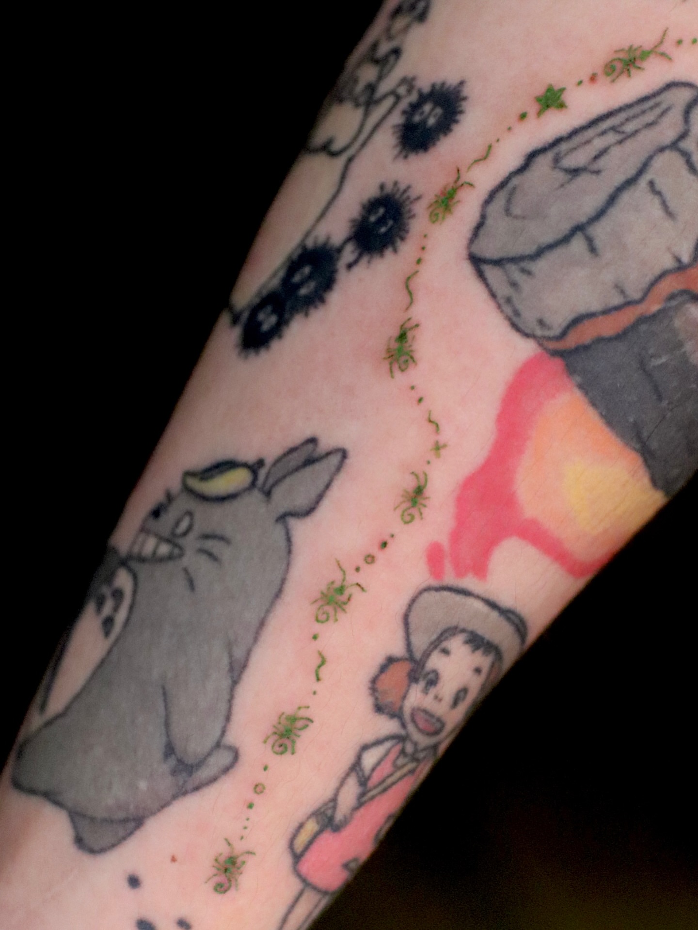 Tattoo by @pinking__tt — dotwork, anime