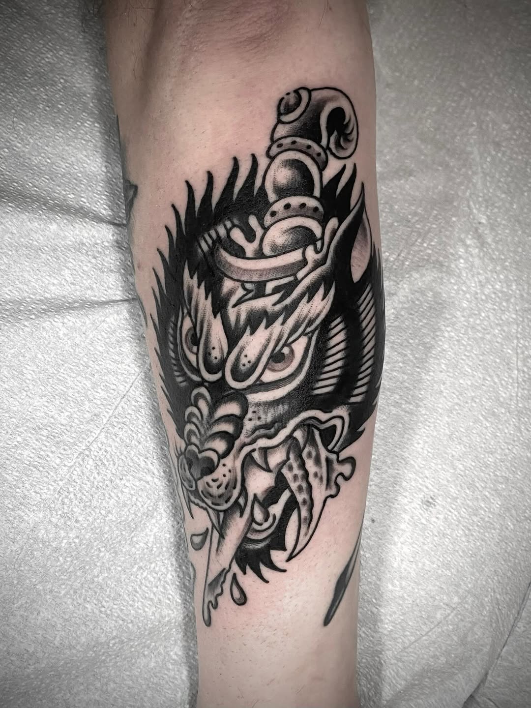 Tattoo by @jasonryantattoos — american_traditional, black_and_grey