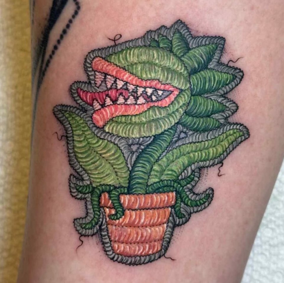Cactus American traditional tattoo on the forearm by Max