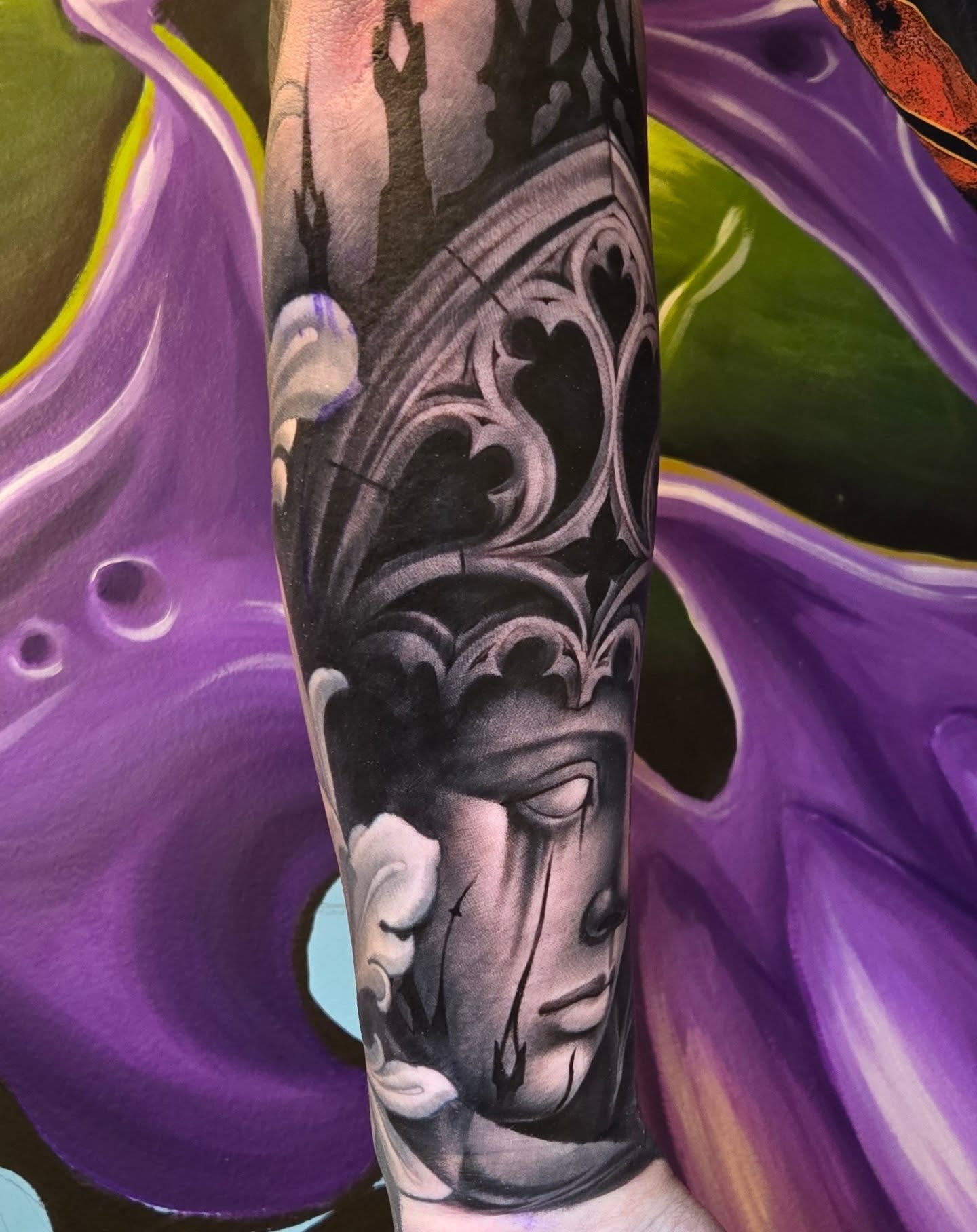Tattoo by @stagertattoos — black_and_grey, realism