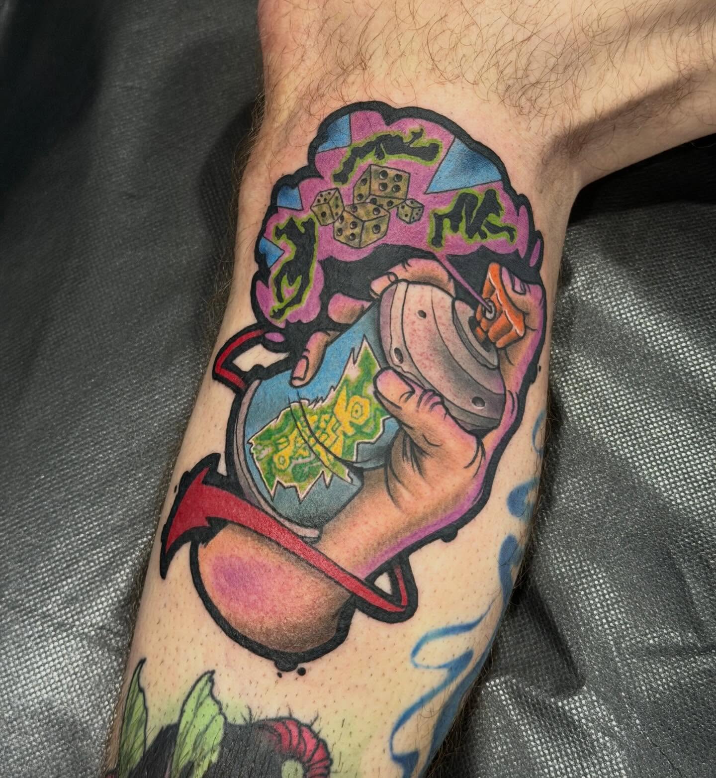Abstract surrealism surrealism tattoo on the forearm by Matthew Gordon