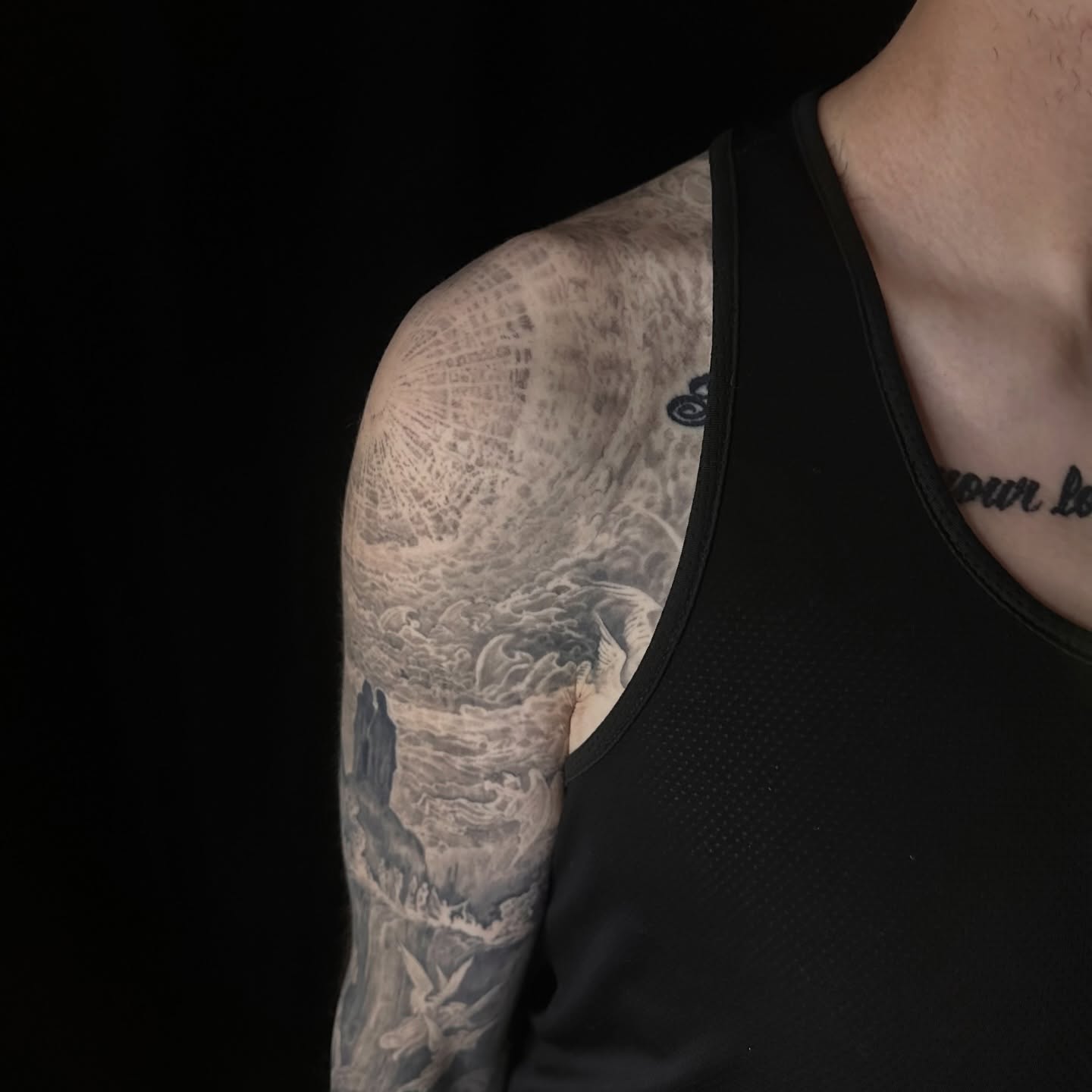 Tattoo by @dominicktattoo — black_and_grey, realism