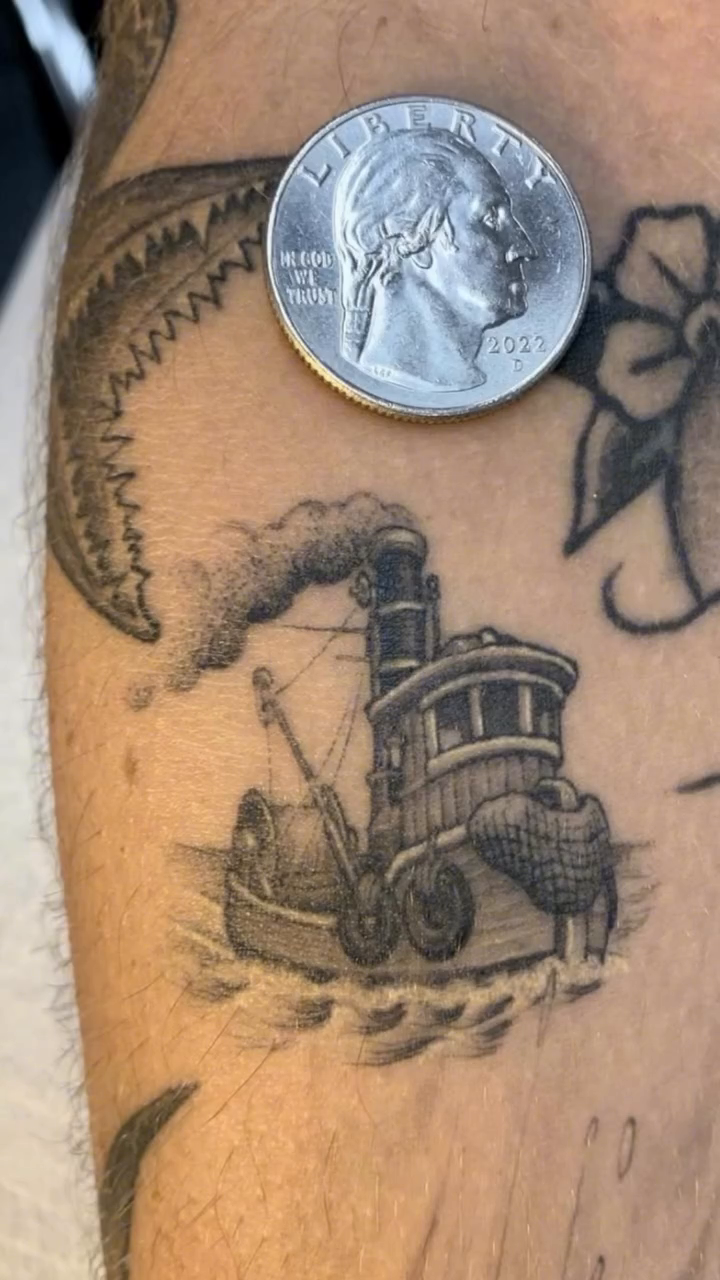 Steamboat realism tattoo by ๐ป๐๐๐ ๐ณ๐๐๐๐๐๐ ๐๐๐