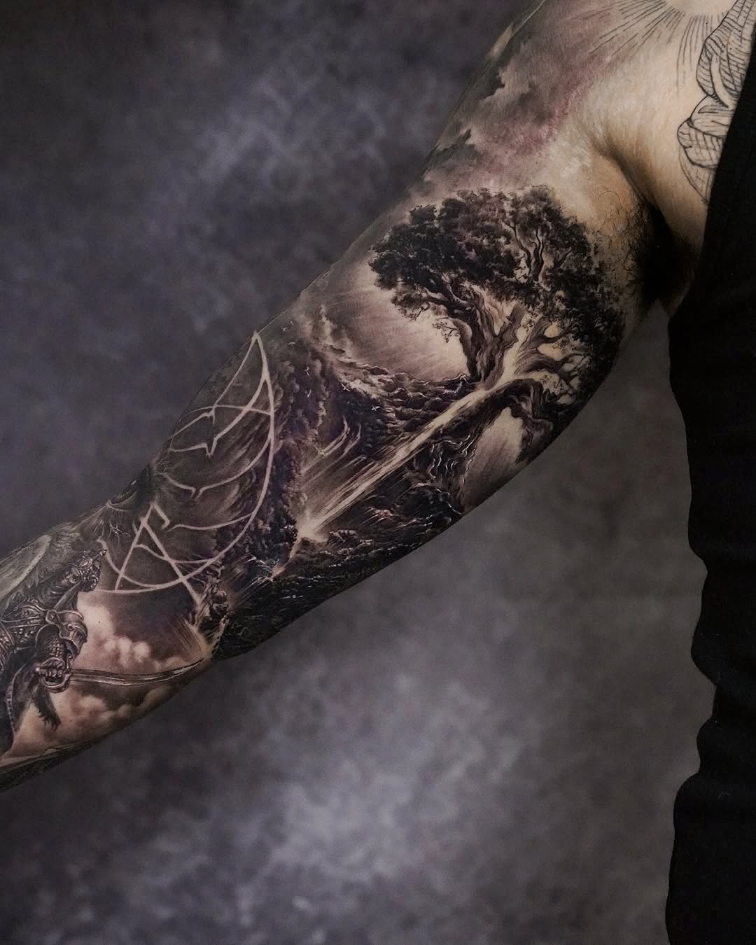 Tattoo by @sean_tattoos — realism, black_and_grey