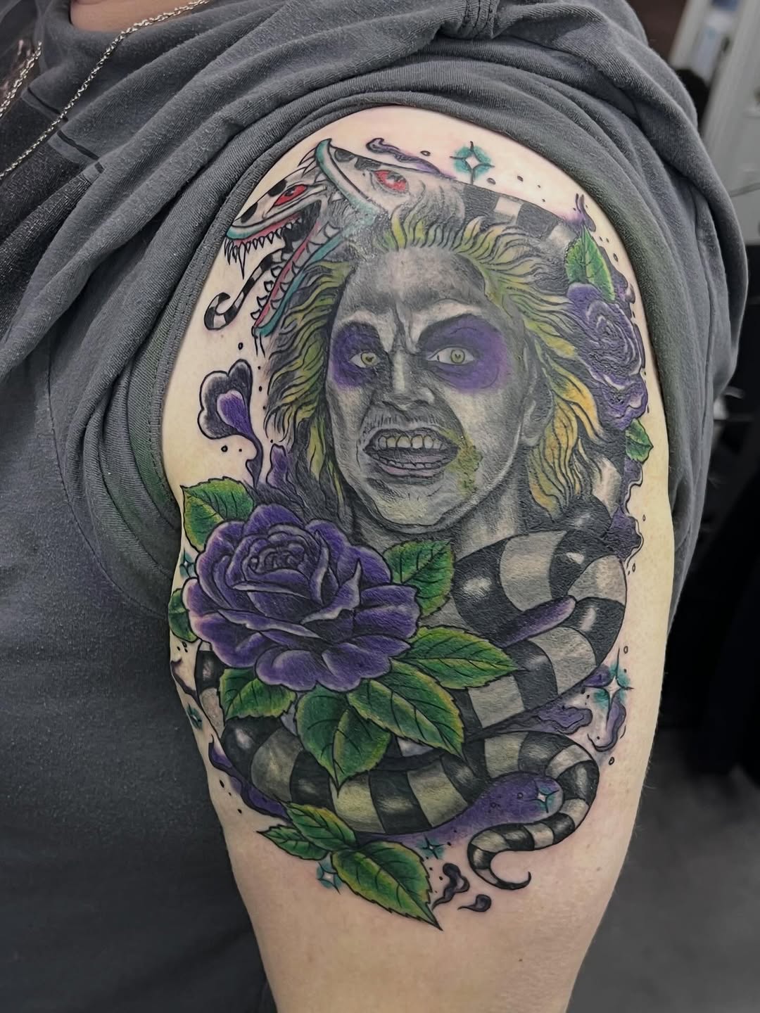 Tattoo by @8thelementtattoo — realism, neo_traditional