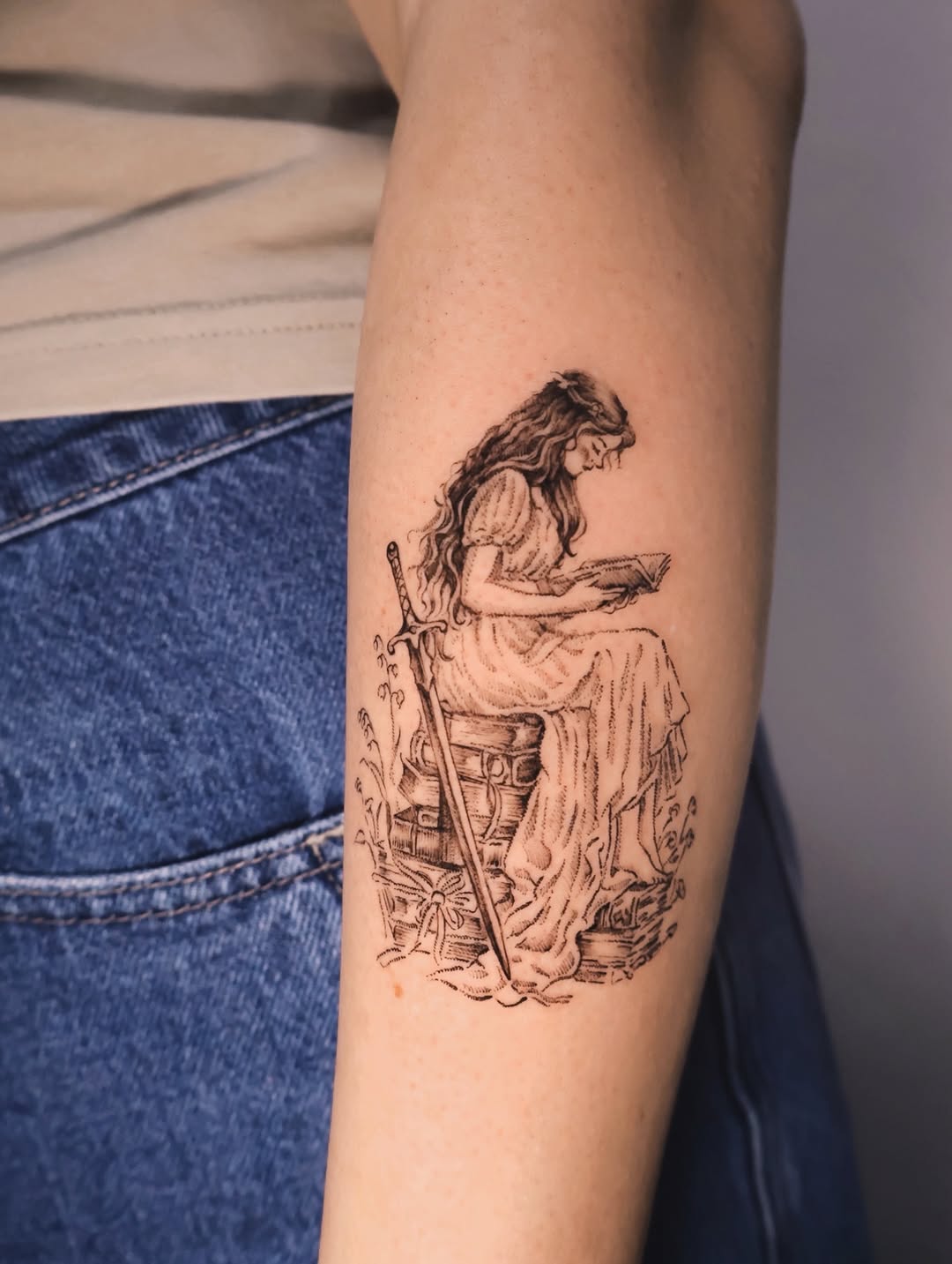 Tattoo by @qsltattoo — illustrative, black_and_grey