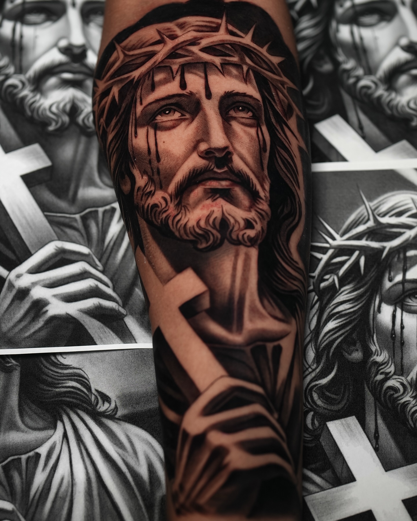 Tattoo by @inkbyjavi — black_and_grey, realism