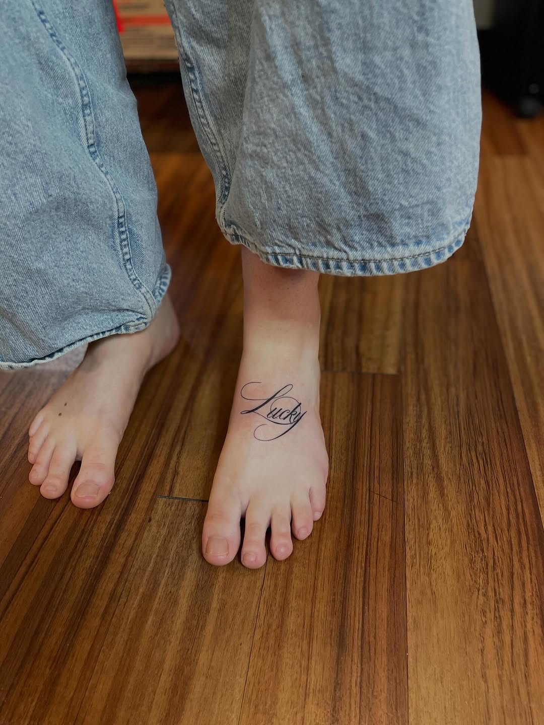 Tattoo by @annasabrowskytattoo — lettering_script, fine_line