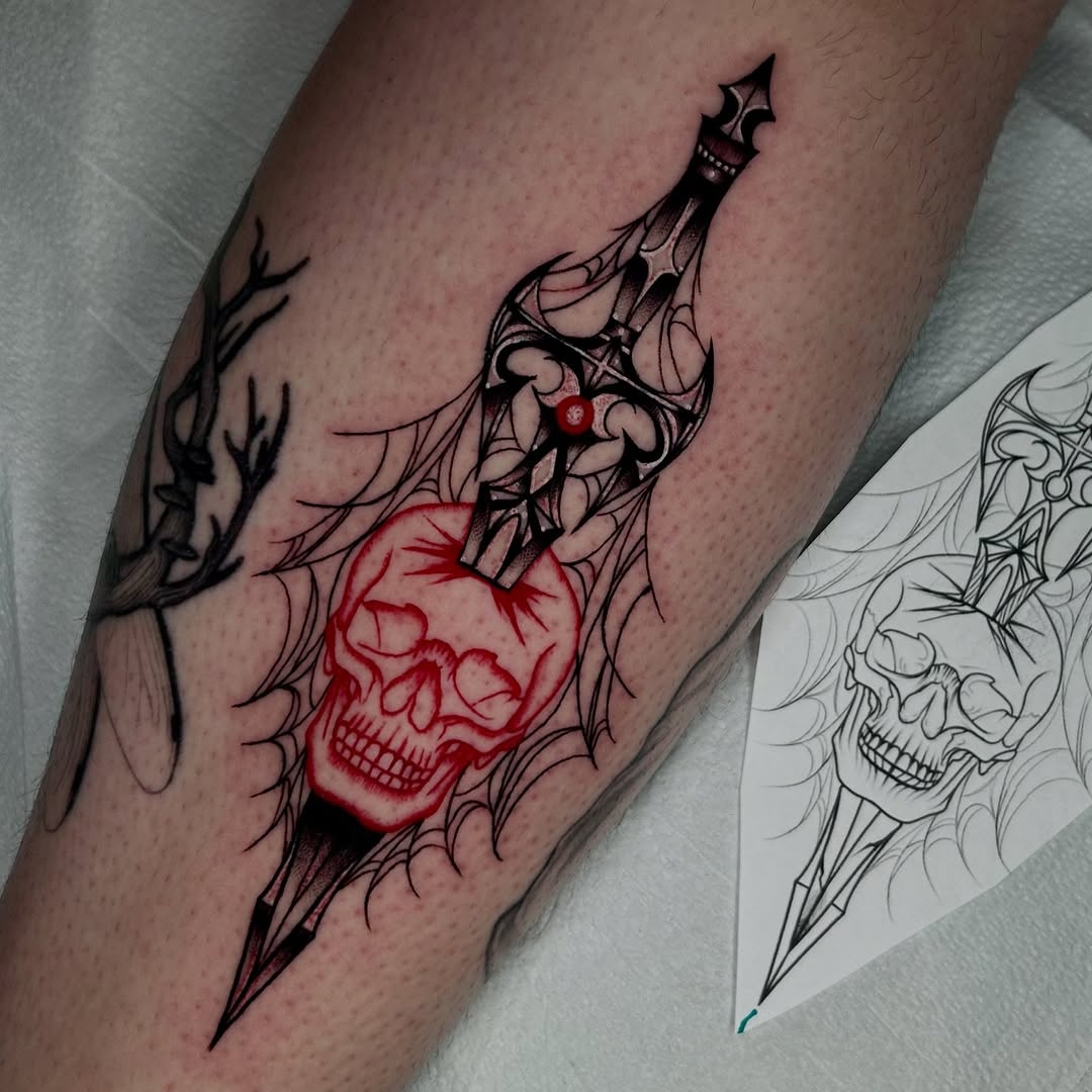 Tattoo by @monarch.tattoos — blackwork, neo_traditional