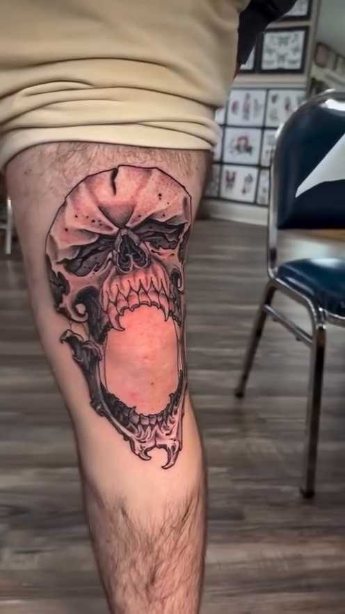 Tattoo by @calebbakertattoo — black_and_grey, realism