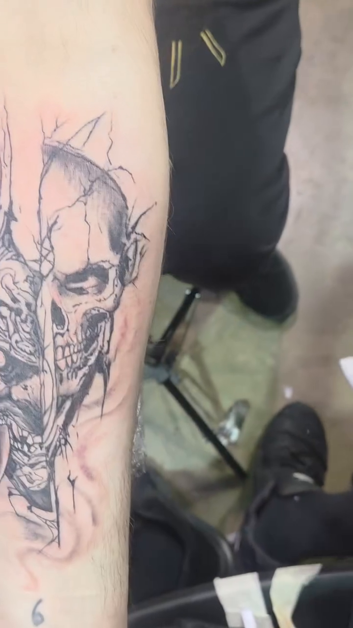 Tattoo by @sarck_hardlifestyle β dark_realism, black_and_grey