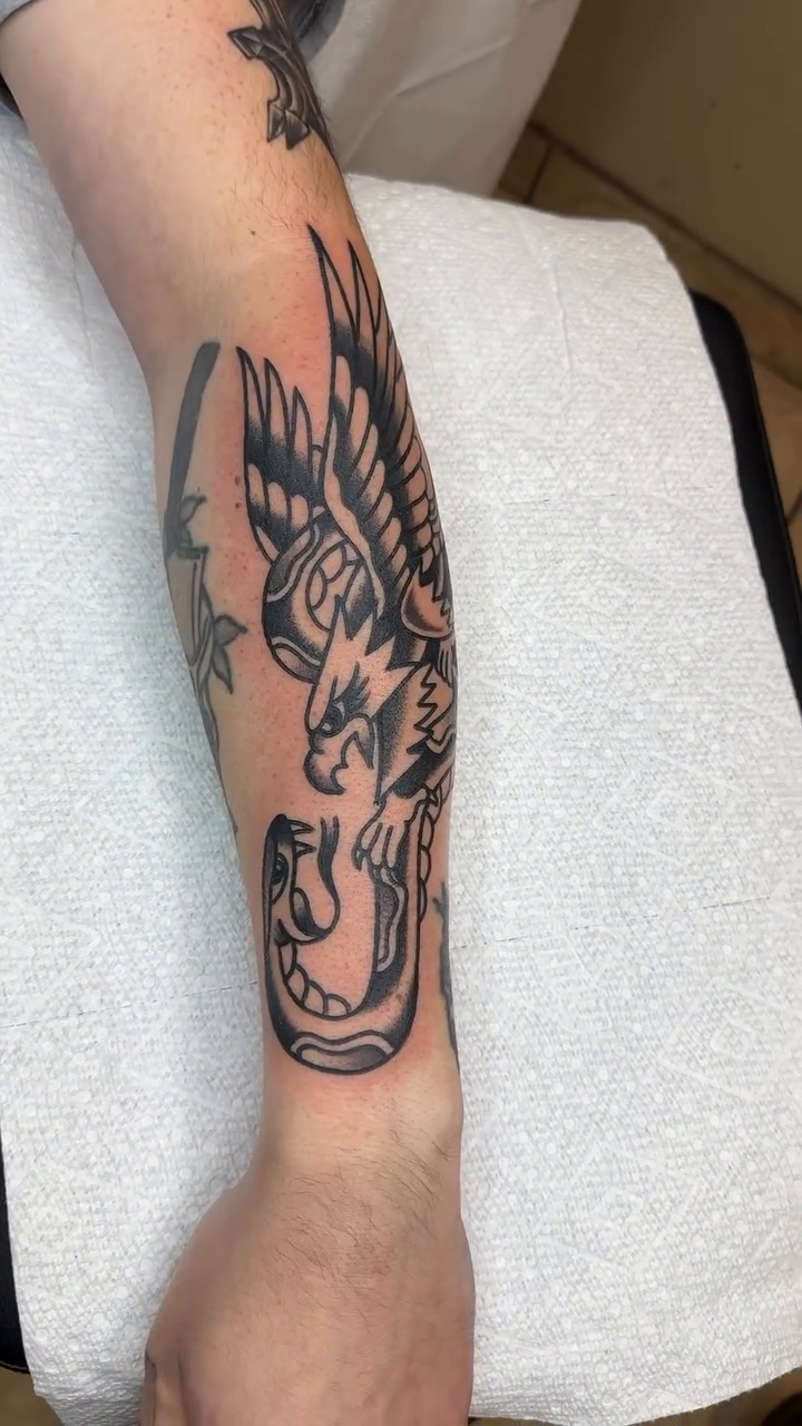 Tattoo by @ponyboytattoos — american_traditional, black_and_grey