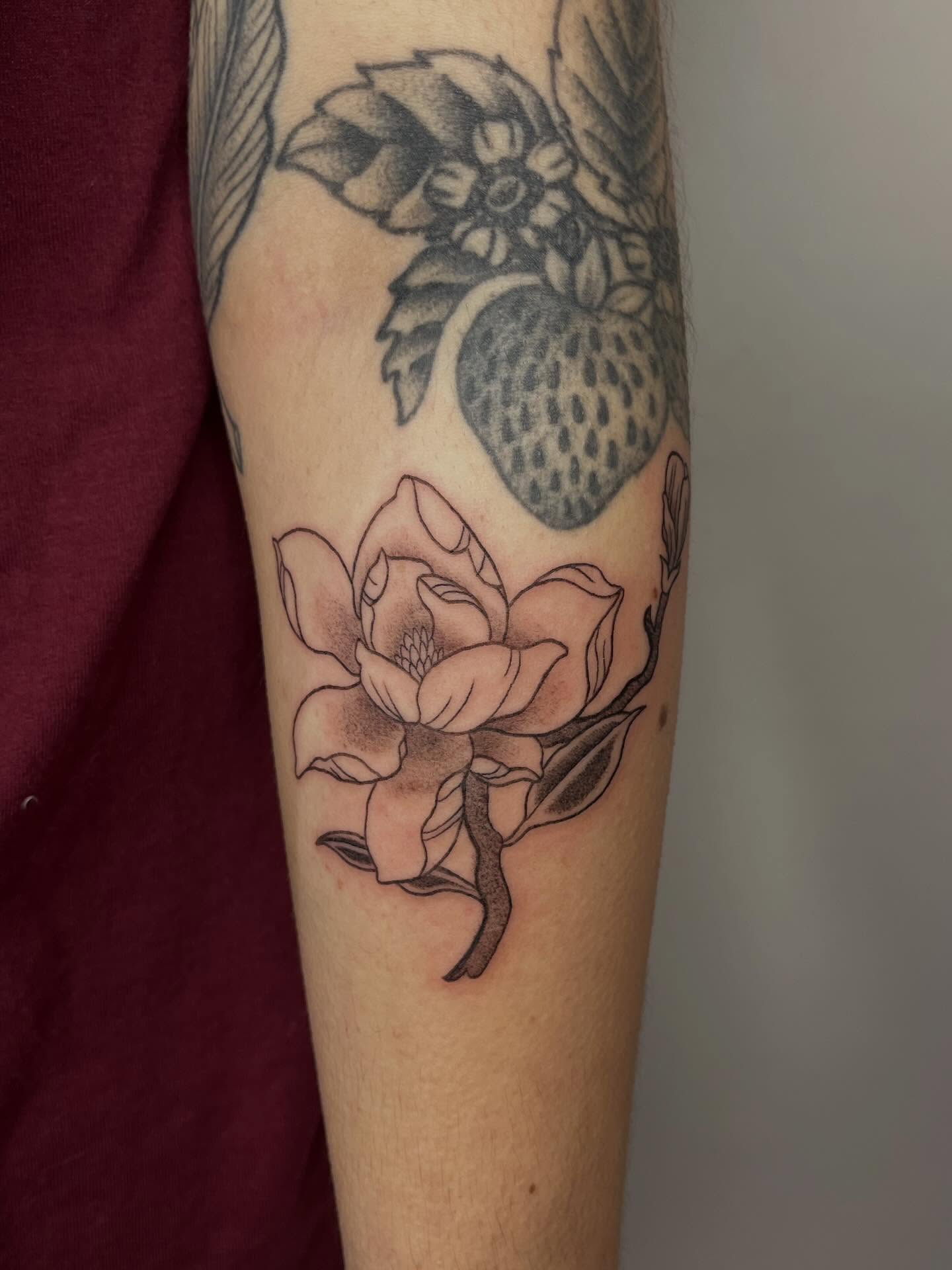 Tattoo by @soupbody — black_and_grey